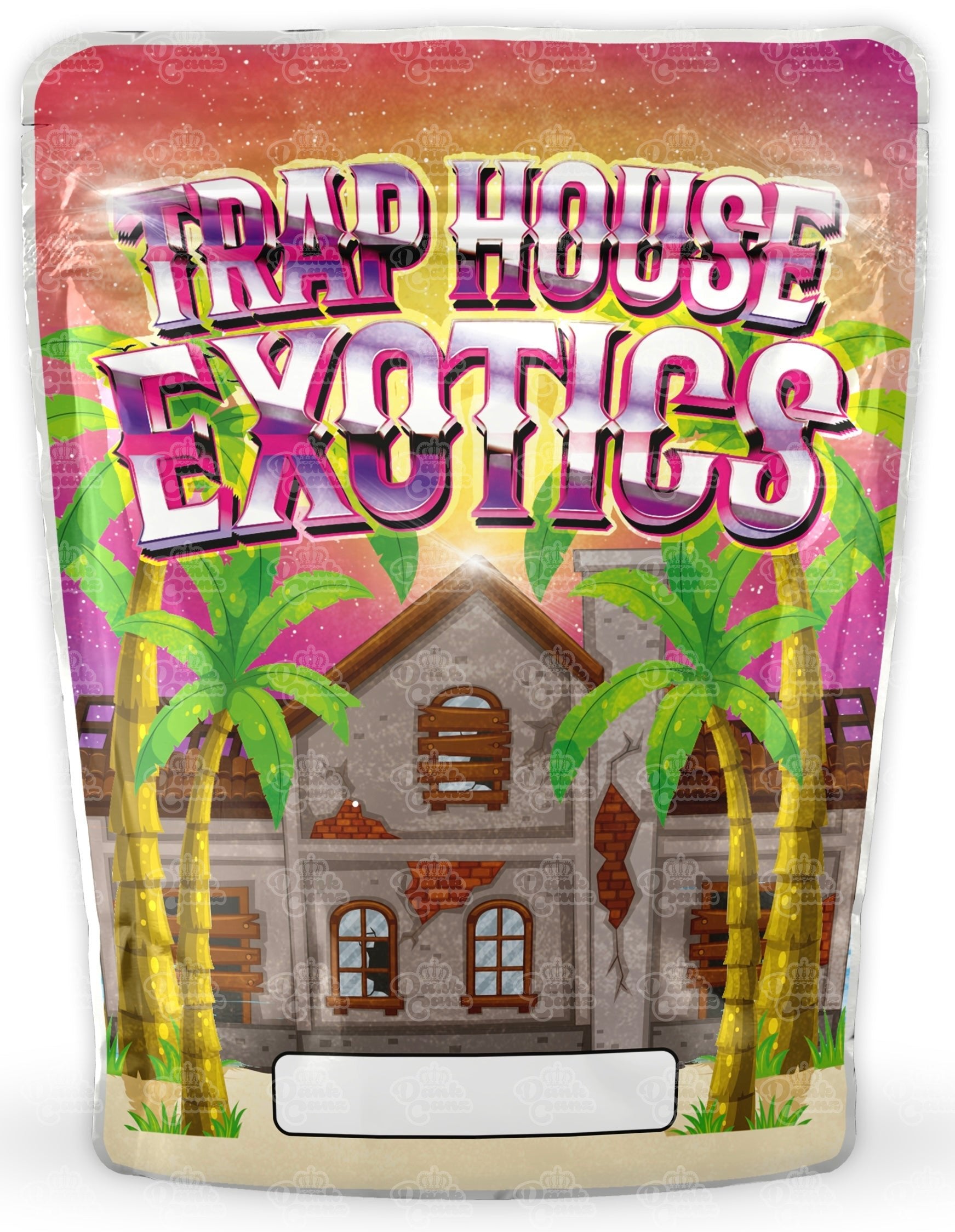 Trap House Exotics Mylar Bags - DC Packaging Custom Cannabis Packaging