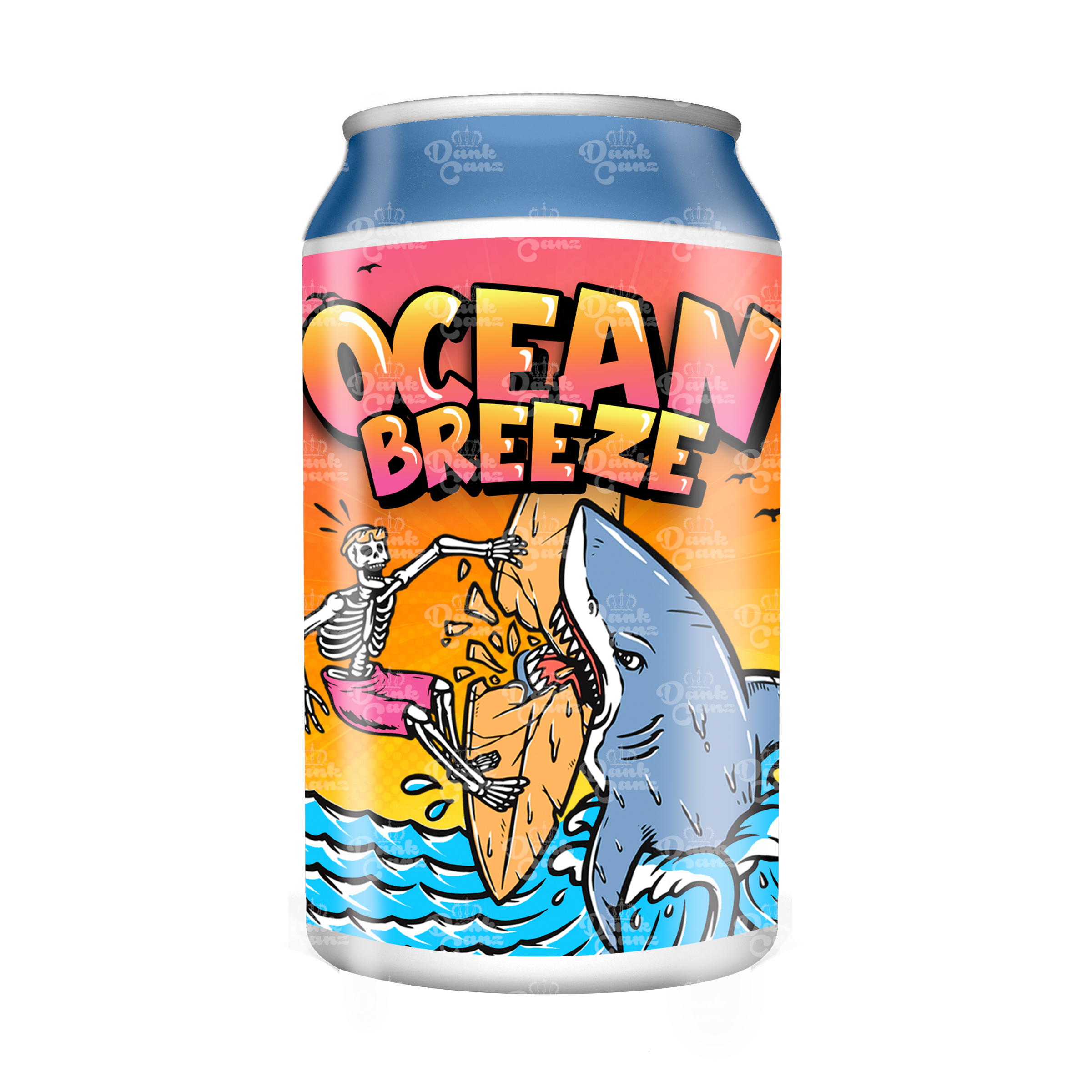 Ocean Breeze 3.5g Plastic Soda Cans - DC Packaging Custom Cannabis Packaging