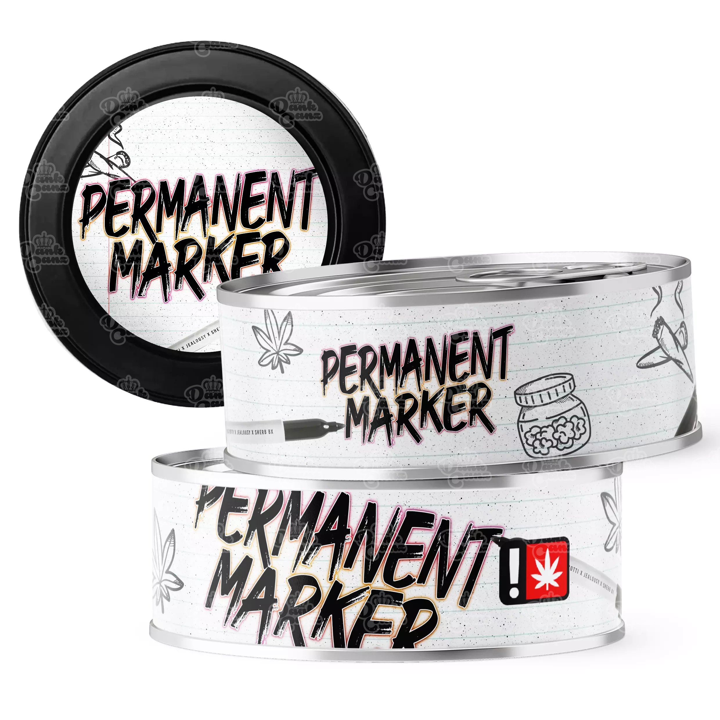 Permanent Marker 3.5g Self Seal Tins - DC Packaging Custom Cannabis Packaging