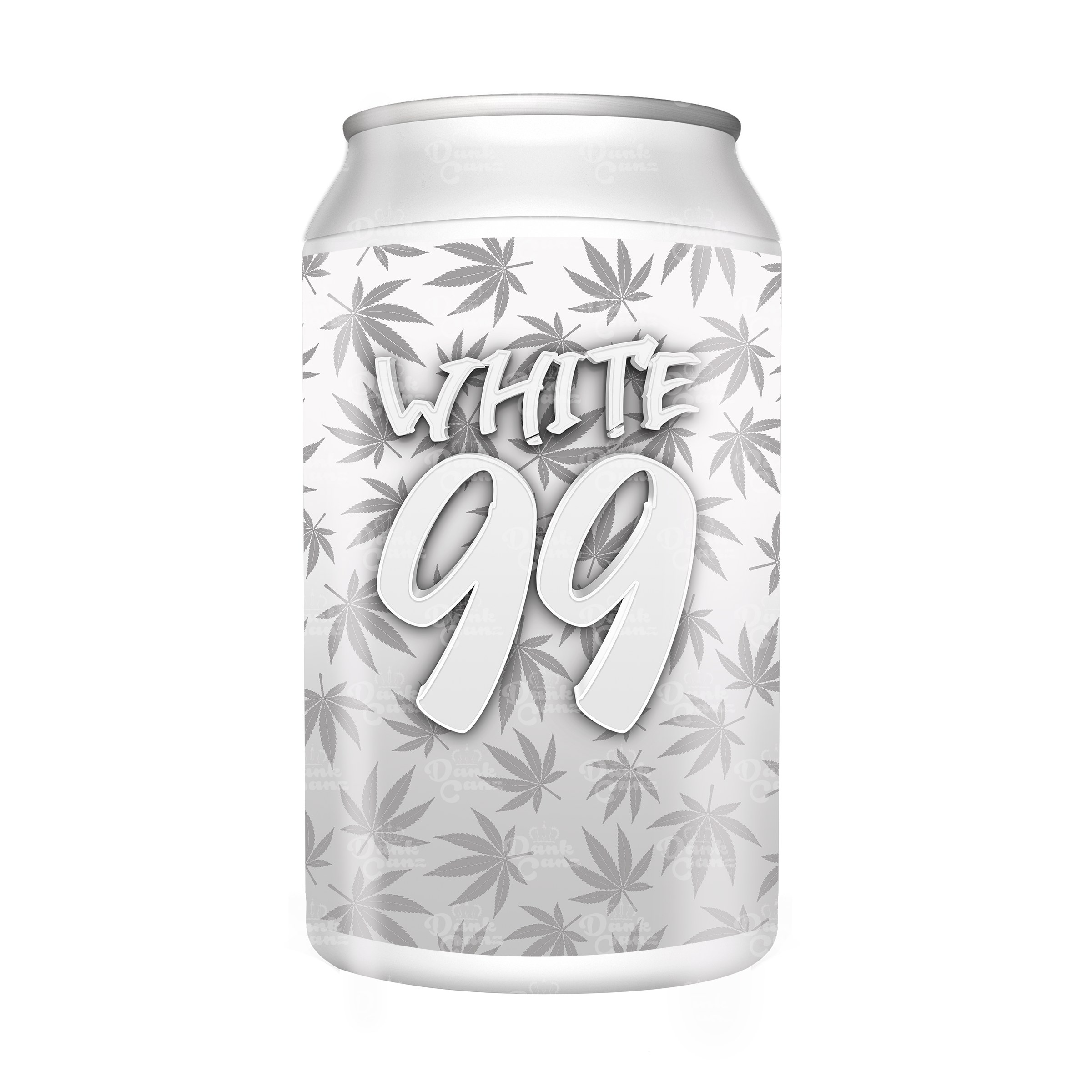 White 99 3.5g Plastic Soda Cans - DC Packaging Custom Cannabis Packaging