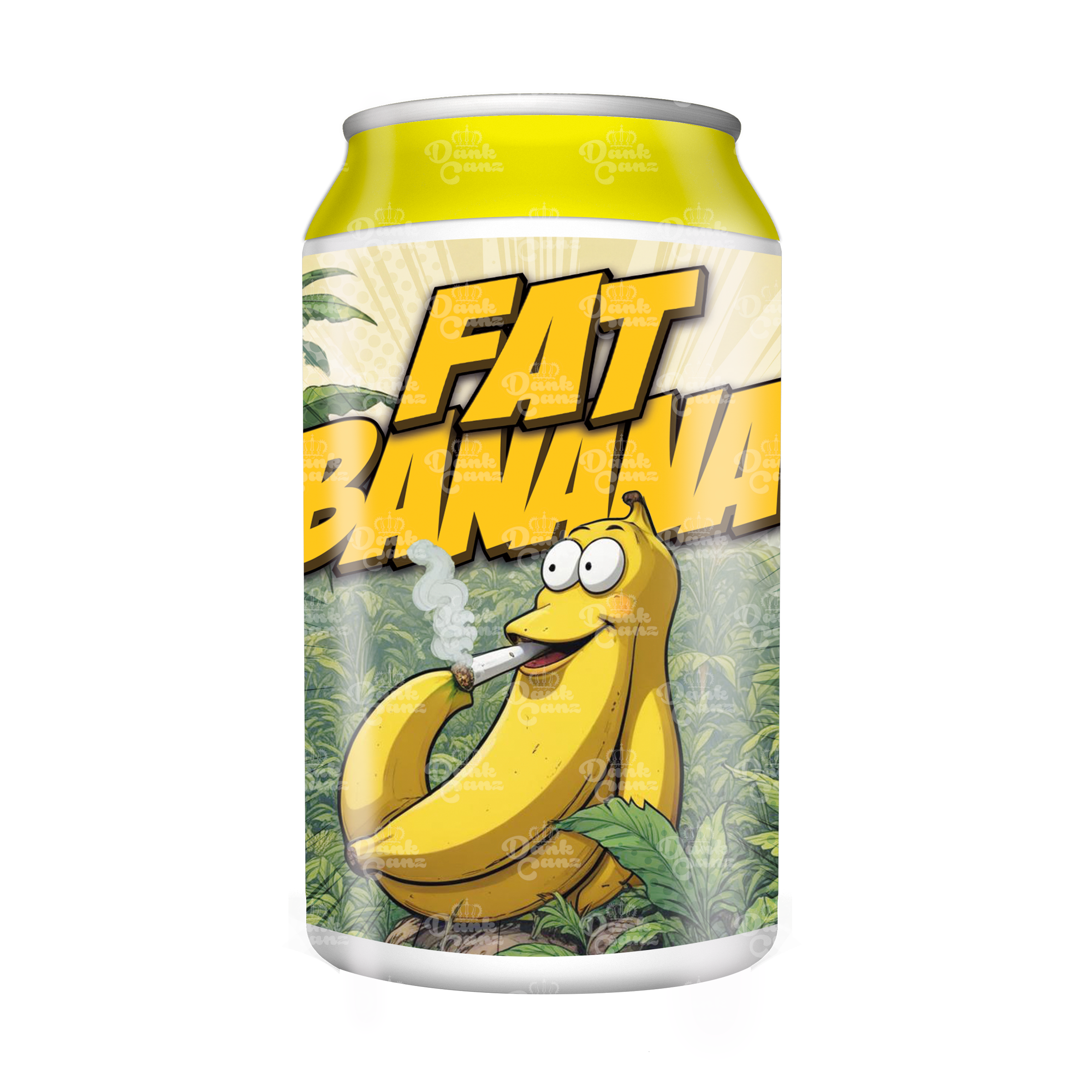 Fat Banana 3.5g Plastic Soda Cans - DC Packaging Custom Cannabis Packaging
