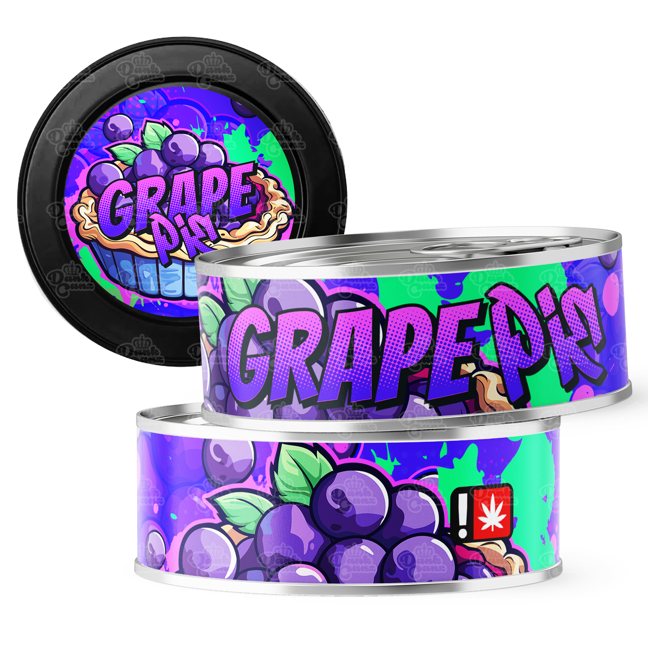 Grape Pie 3.5g Self Seal Tins - DC Packaging Custom Cannabis Packaging