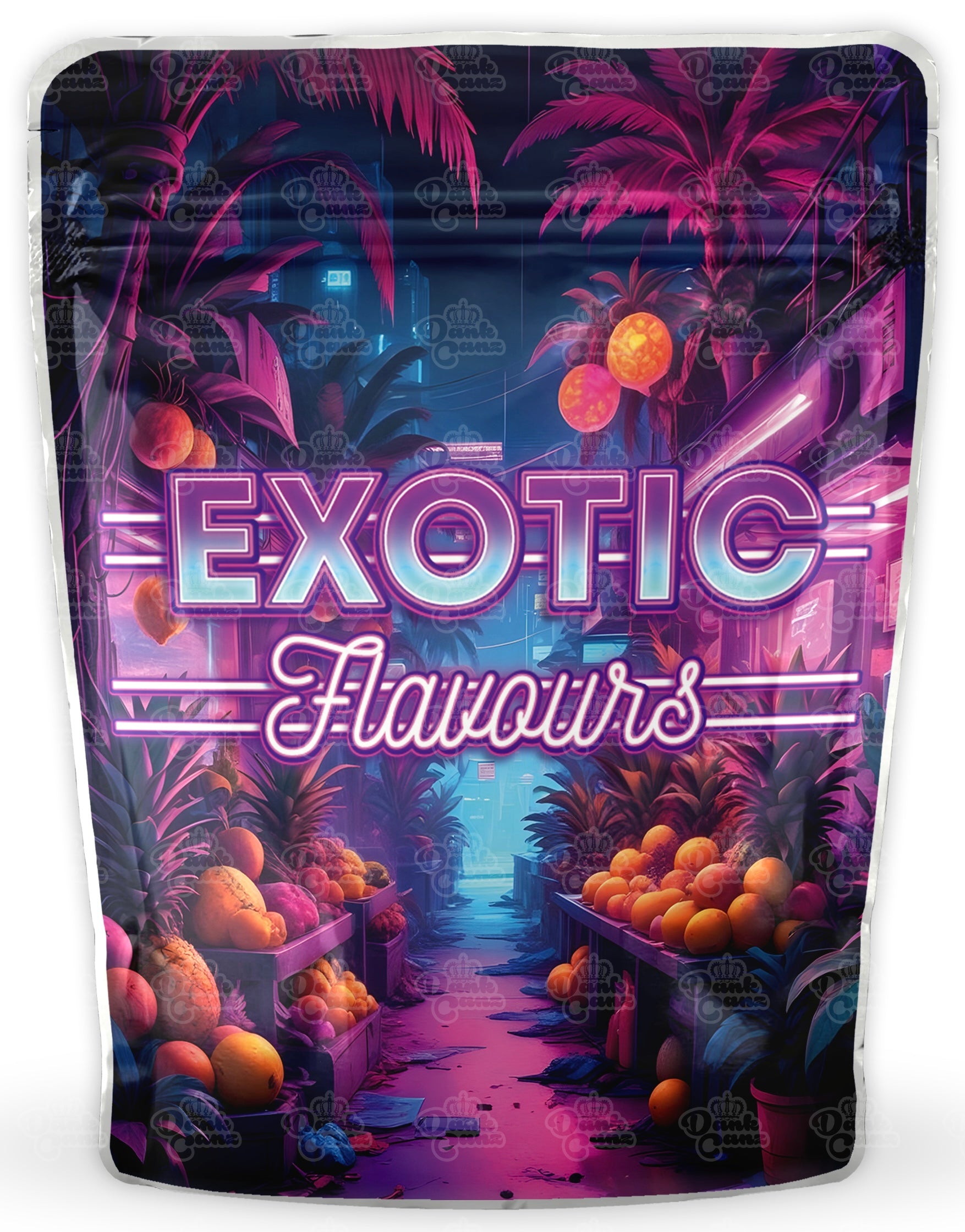 Exotic Flavours Mylar Bags - DC Packaging Custom Cannabis Packaging