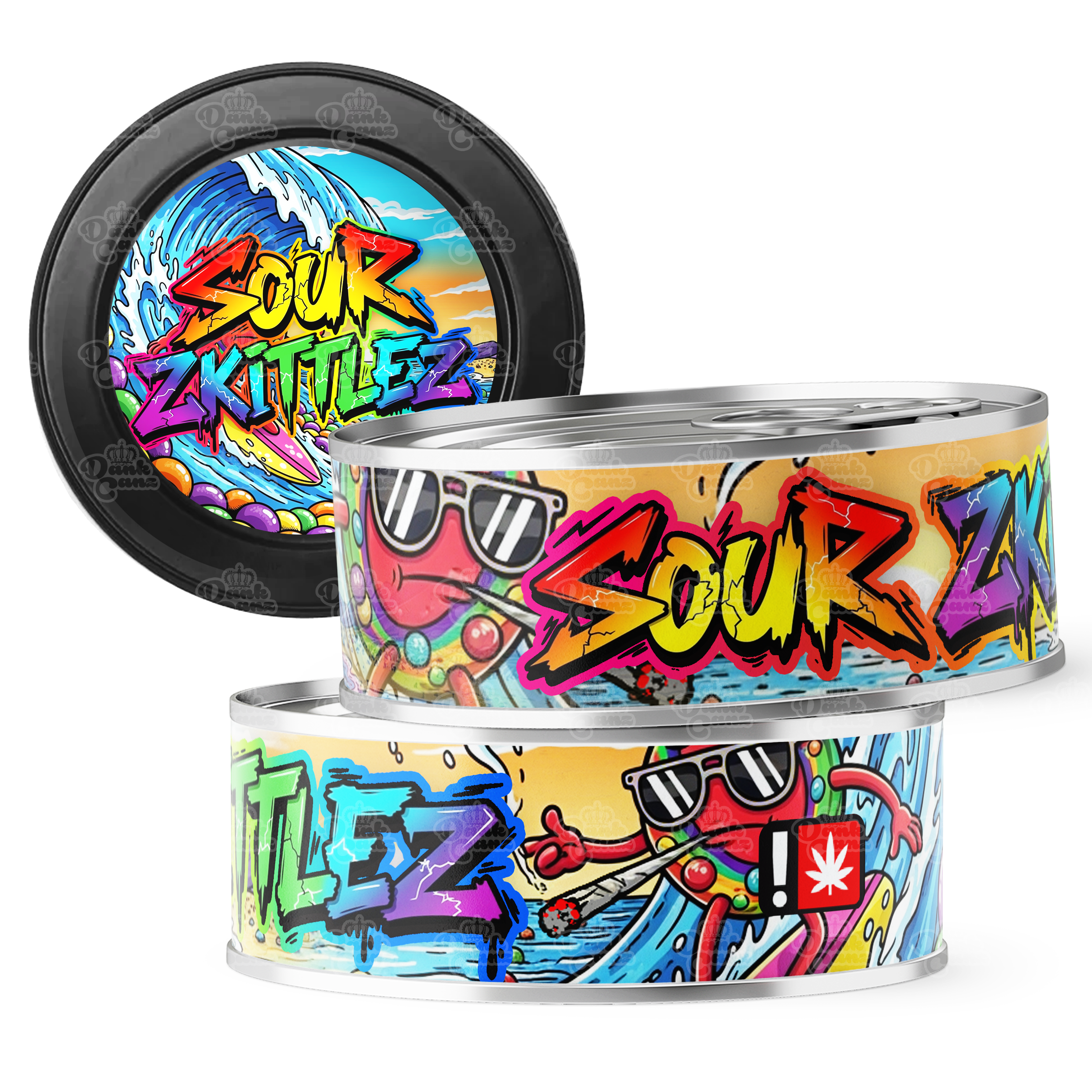Sour Zkittlez 3.5g Self Seal Tins - DC Packaging Custom Cannabis Packaging