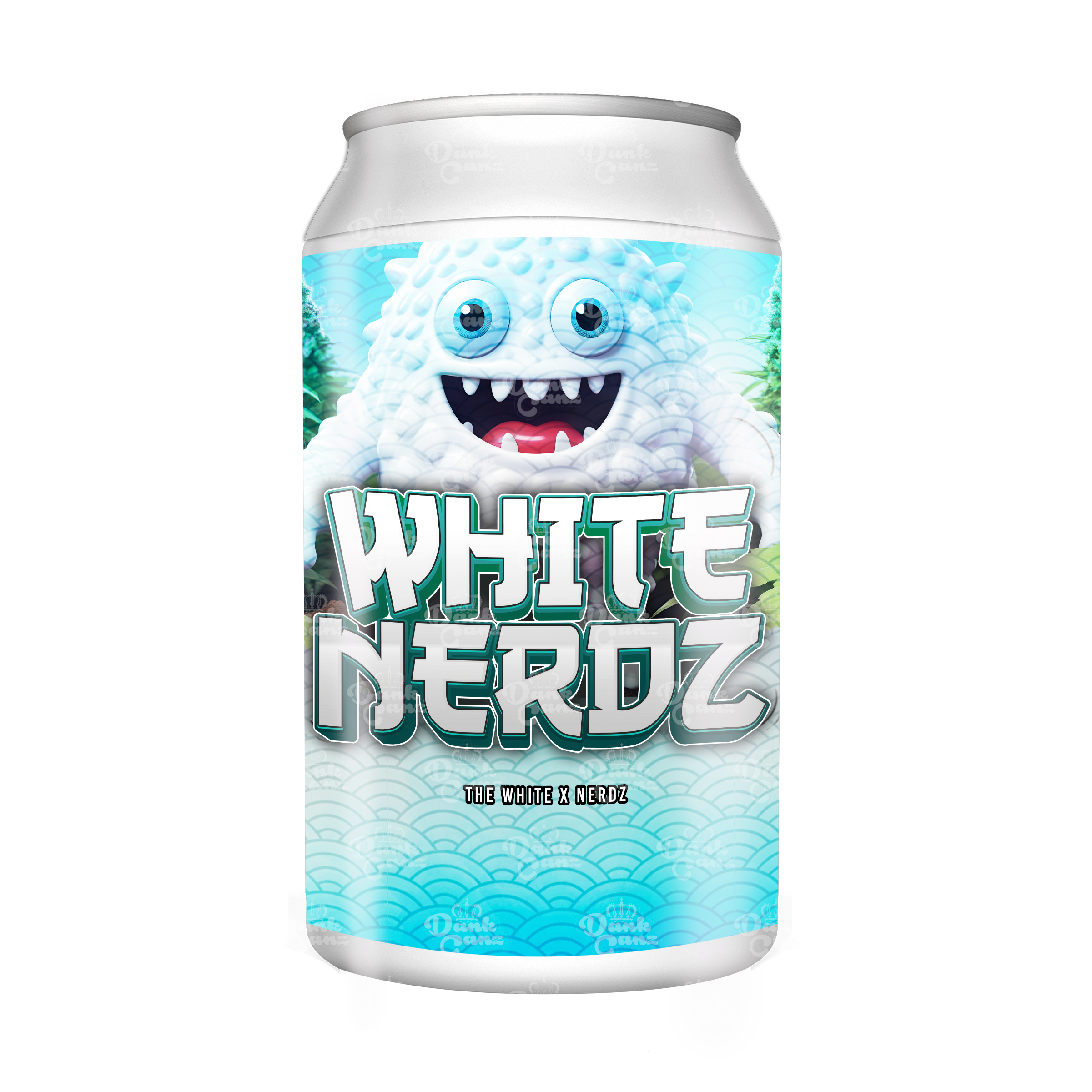 White Nerdz 3.5g Plastic Soda Cans - DC Packaging Custom Cannabis Packaging