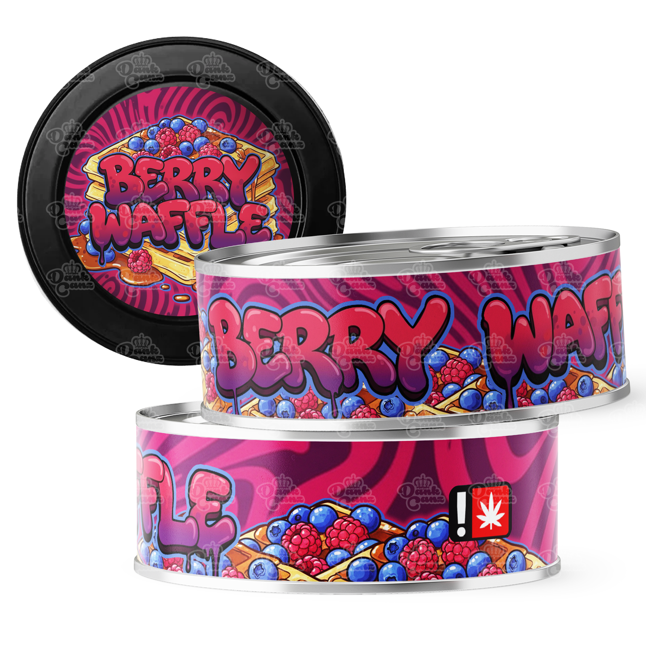 Berry Waffle 3.5g Self Seal Tins - DC Packaging Custom Cannabis Packaging