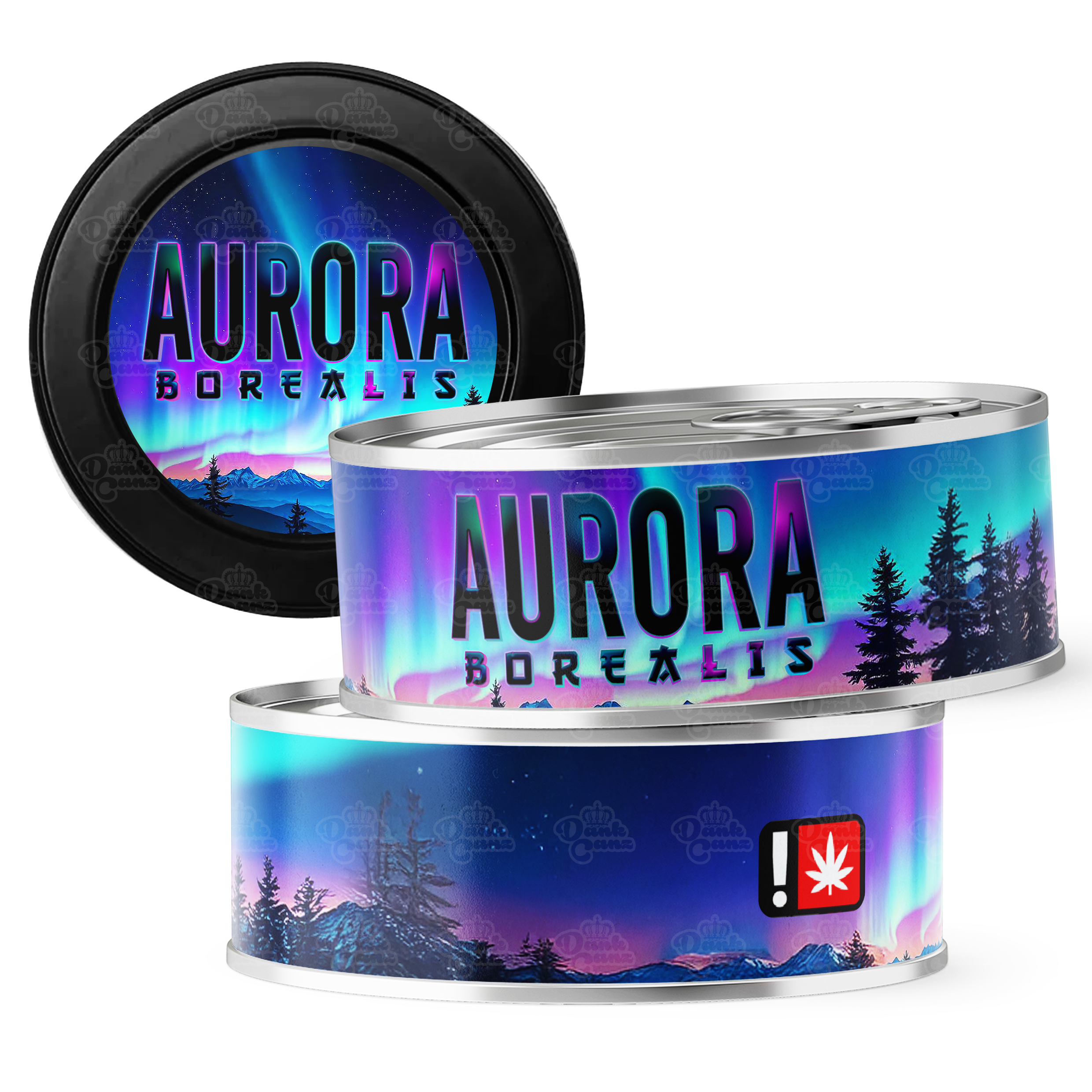 Aurora Borealis 3.5g Self Seal Tins - DC Packaging Custom Cannabis Packaging