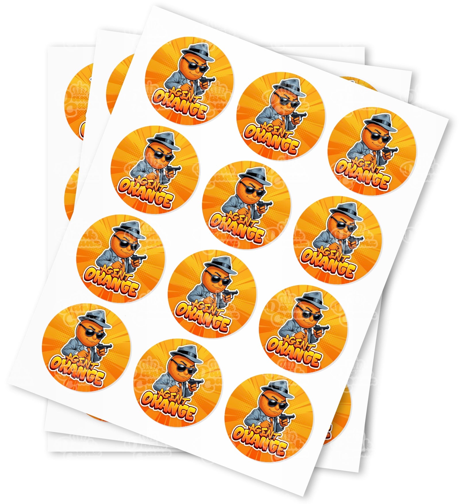 Agent Orange Stickers - DC Packaging Custom Cannabis Packaging