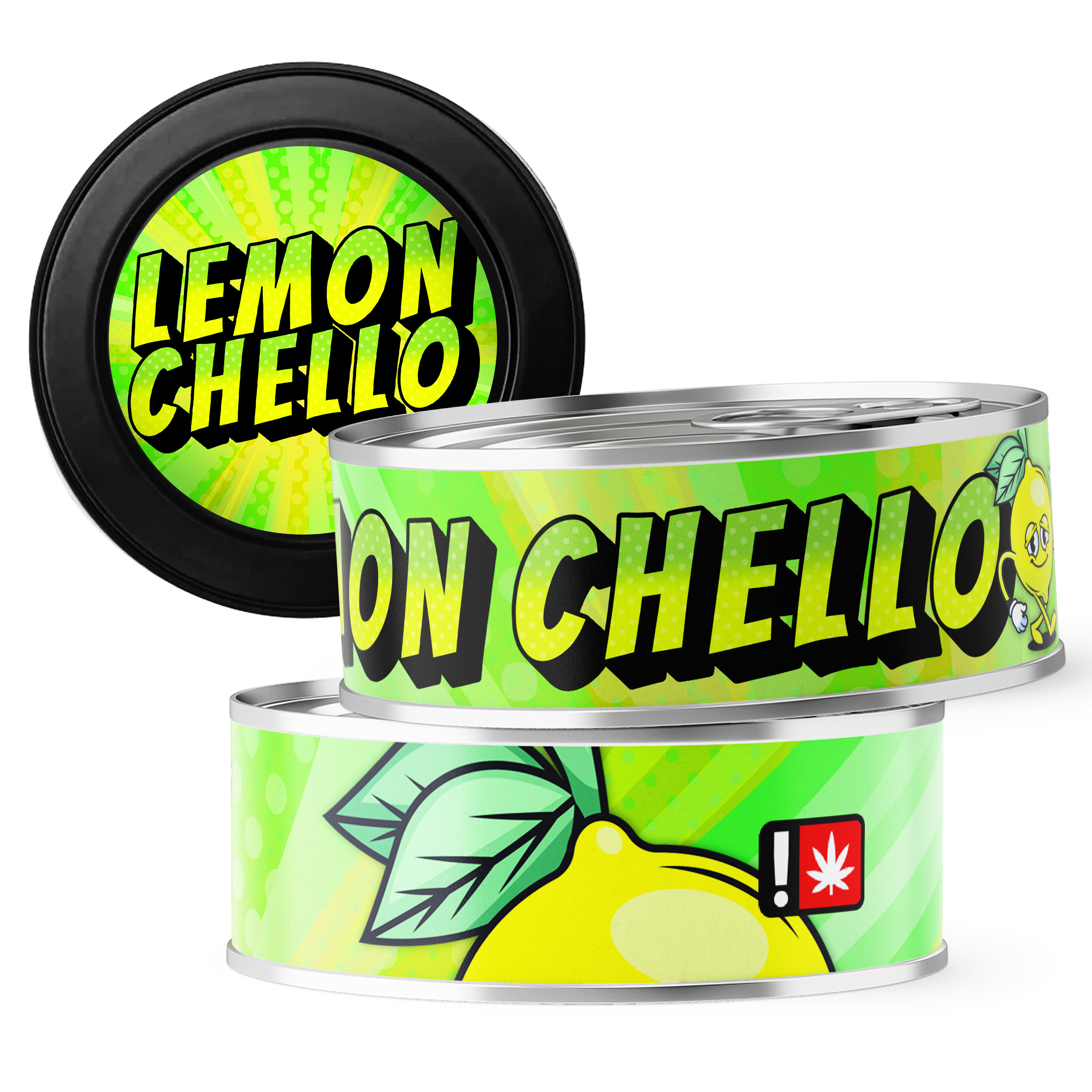 Lemon Chello 3.5g Self Seal Tins - DC Packaging Custom Cannabis Packaging