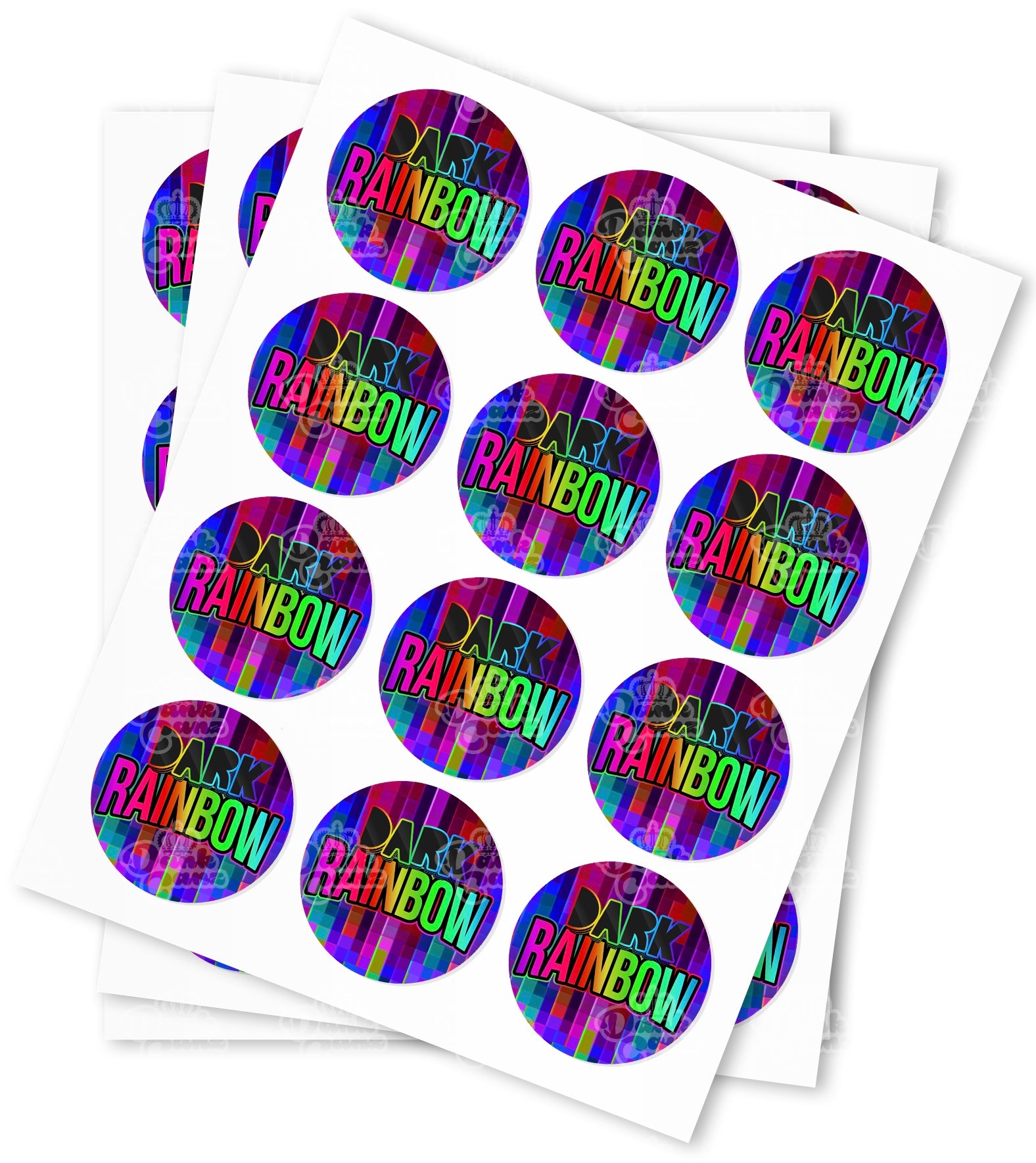 Dark Rainbow Strain Stickers - DC Packaging Custom Cannabis Packaging