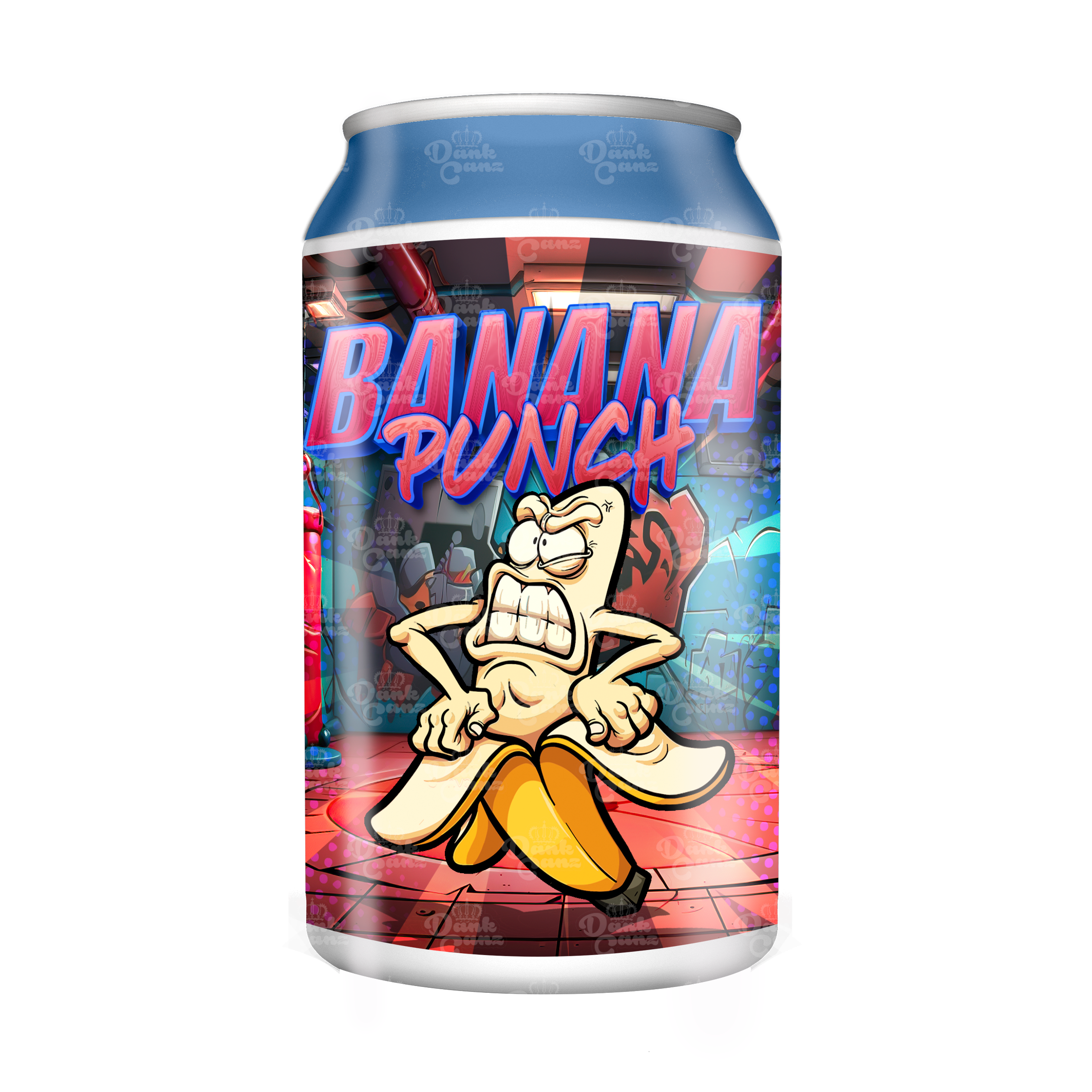 Banana Punch 3.5g Plastic Soda Cans - DC Packaging Custom Cannabis Packaging