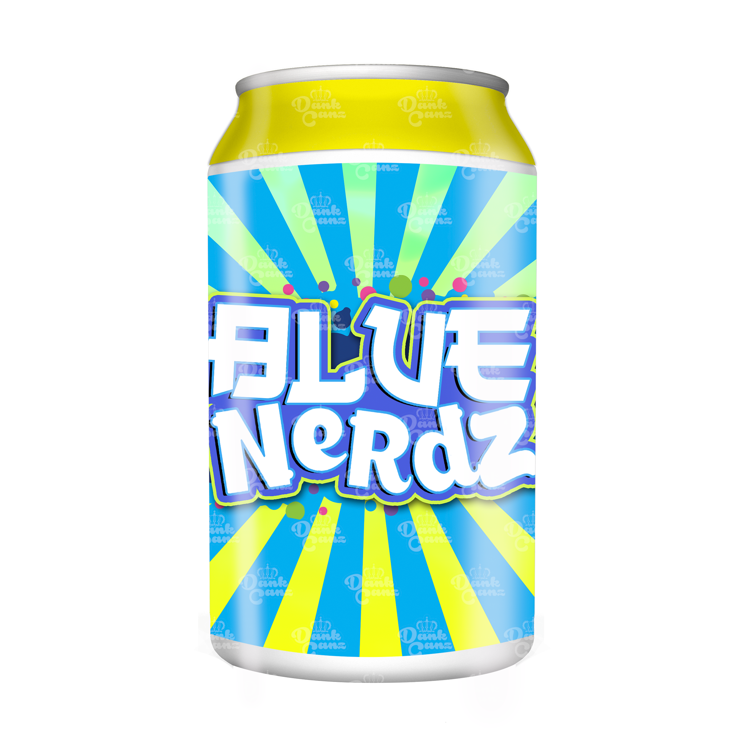Blue Nerdz 3.5g Plastic Soda Cans - DC Packaging Custom Cannabis Packaging