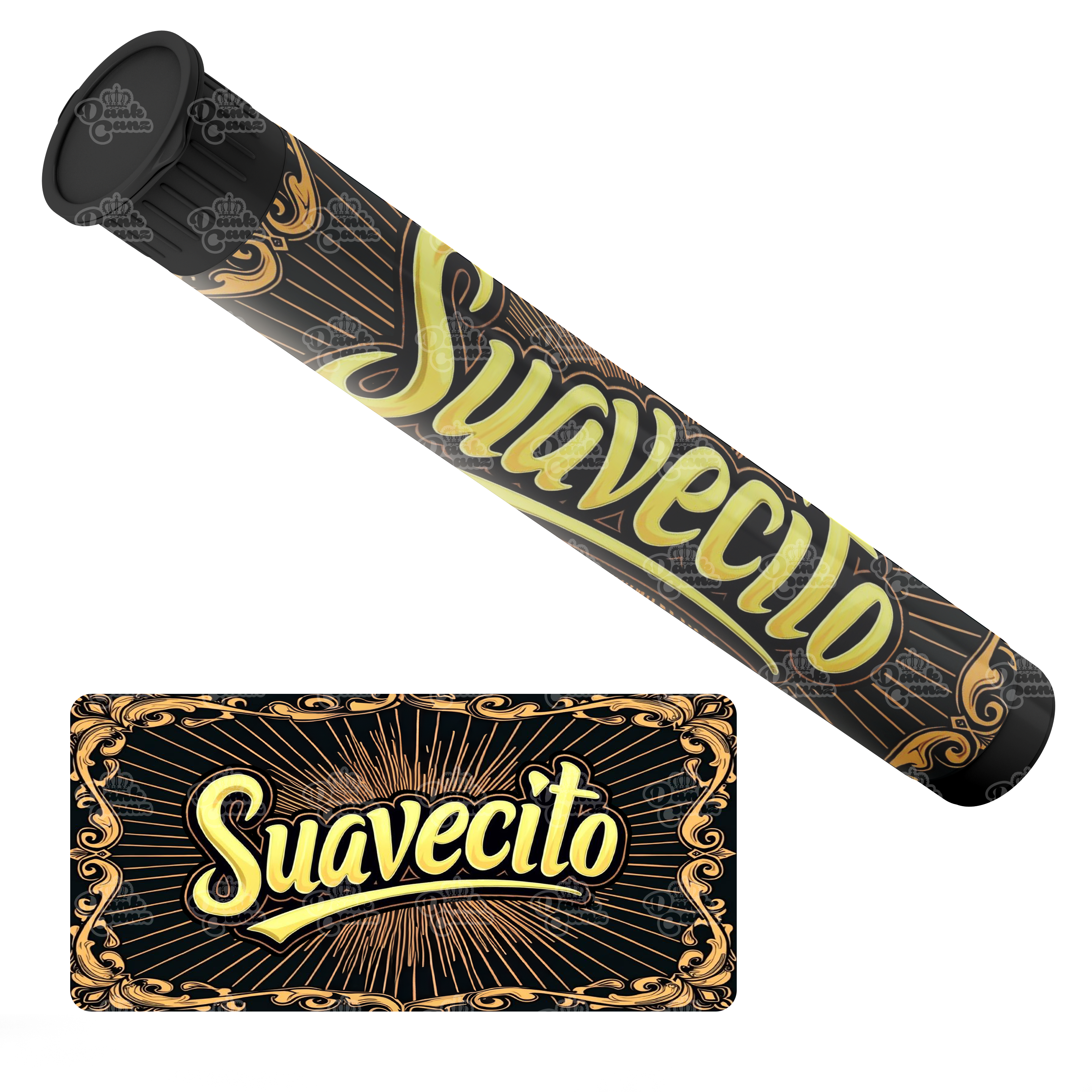 Suavecito Pre Roll Tubes - Labelled - DC Packaging Custom Cannabis Packaging