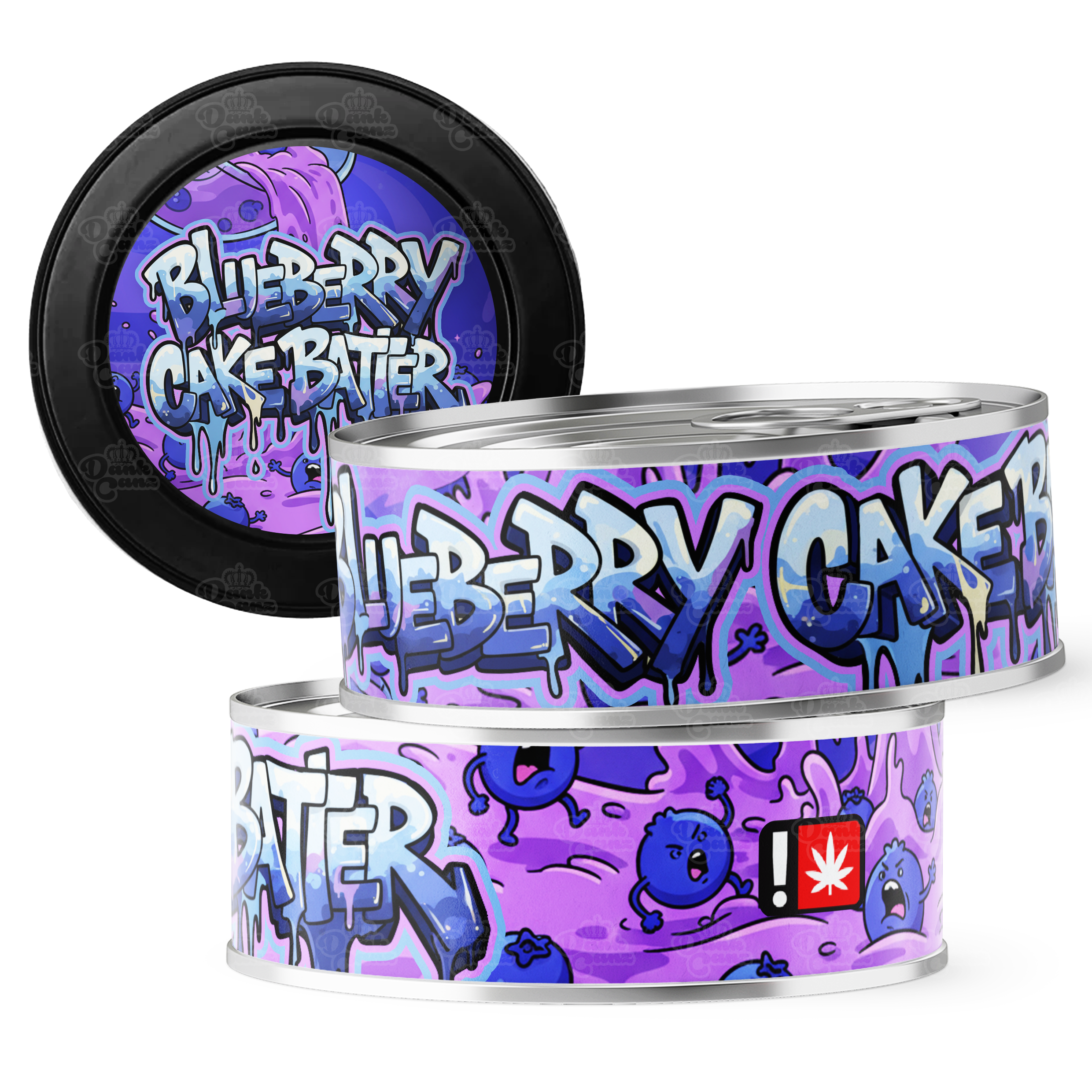 Blueberry Cake Batter 3.5g Self Seal Tins - DC Packaging Custom Cannabis Packaging