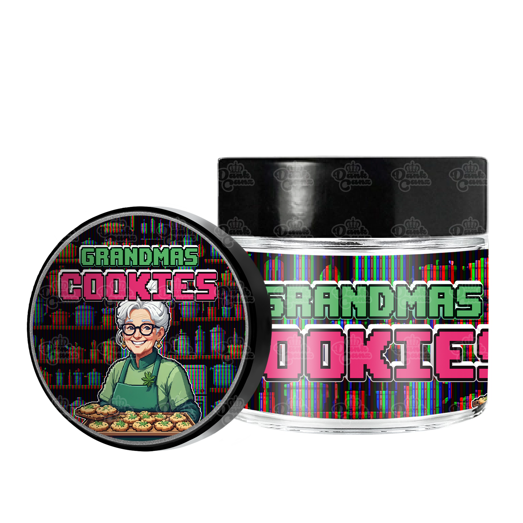 Grandmas Cookies 3.5g/60ml Glass Jars - Labelled - DC Packaging Custom Cannabis Packaging