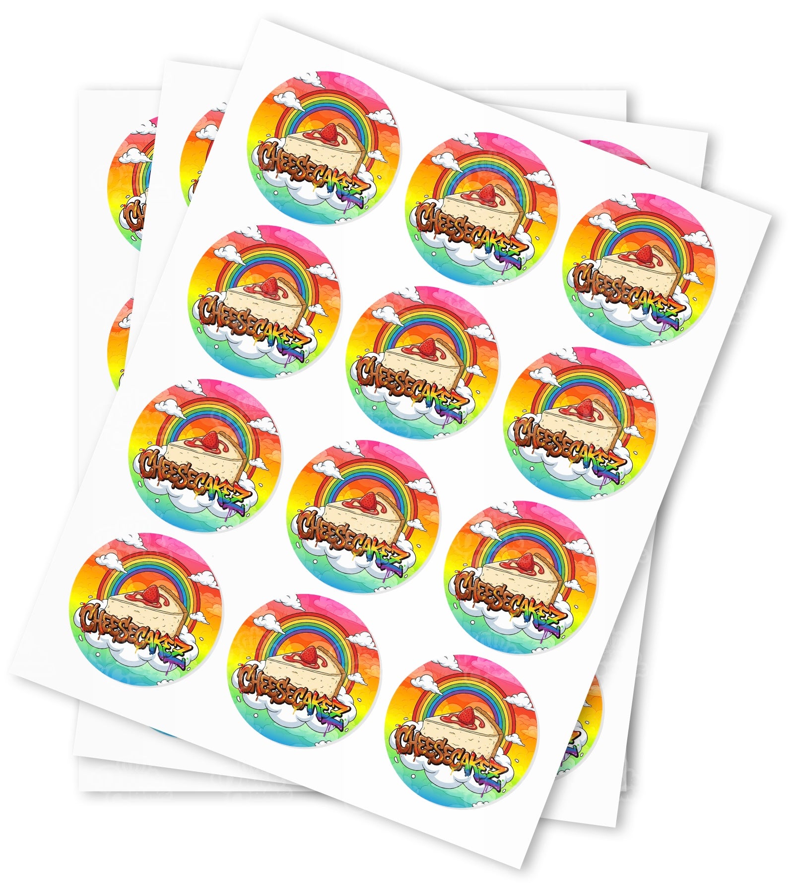 Cheesecake Z Strain Stickers - DC Packaging Custom Cannabis Packaging