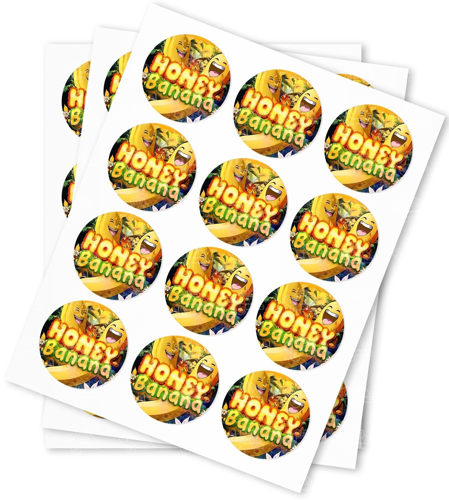 Honey Banana Strain Stickers - DC Packaging Custom Cannabis Packaging