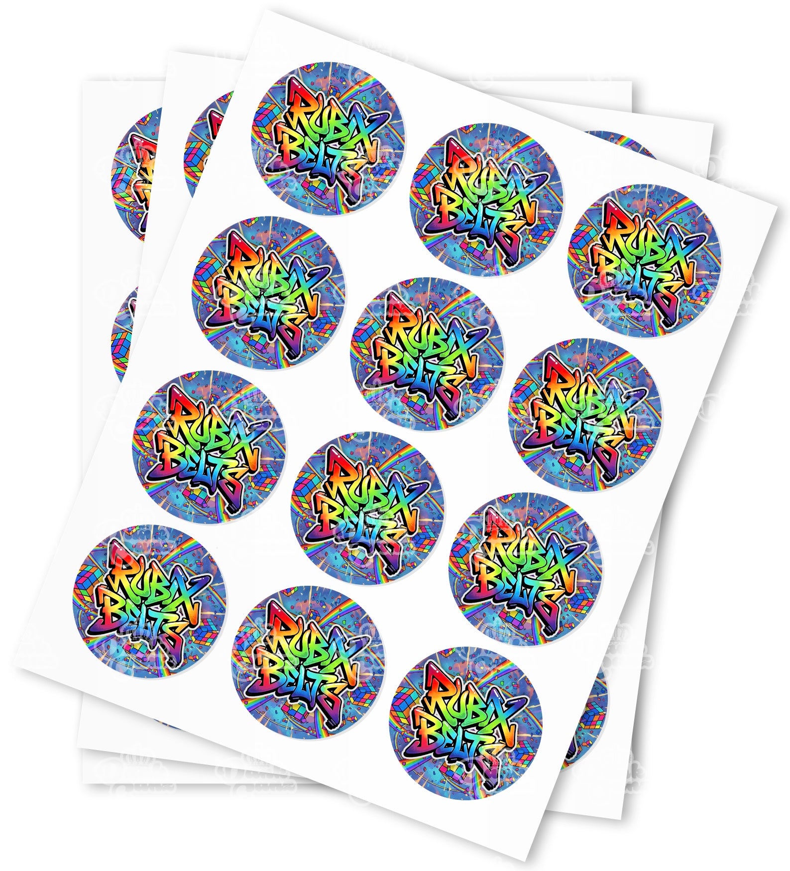 Rubix Belts Strain Stickers - DC Packaging Custom Cannabis Packaging