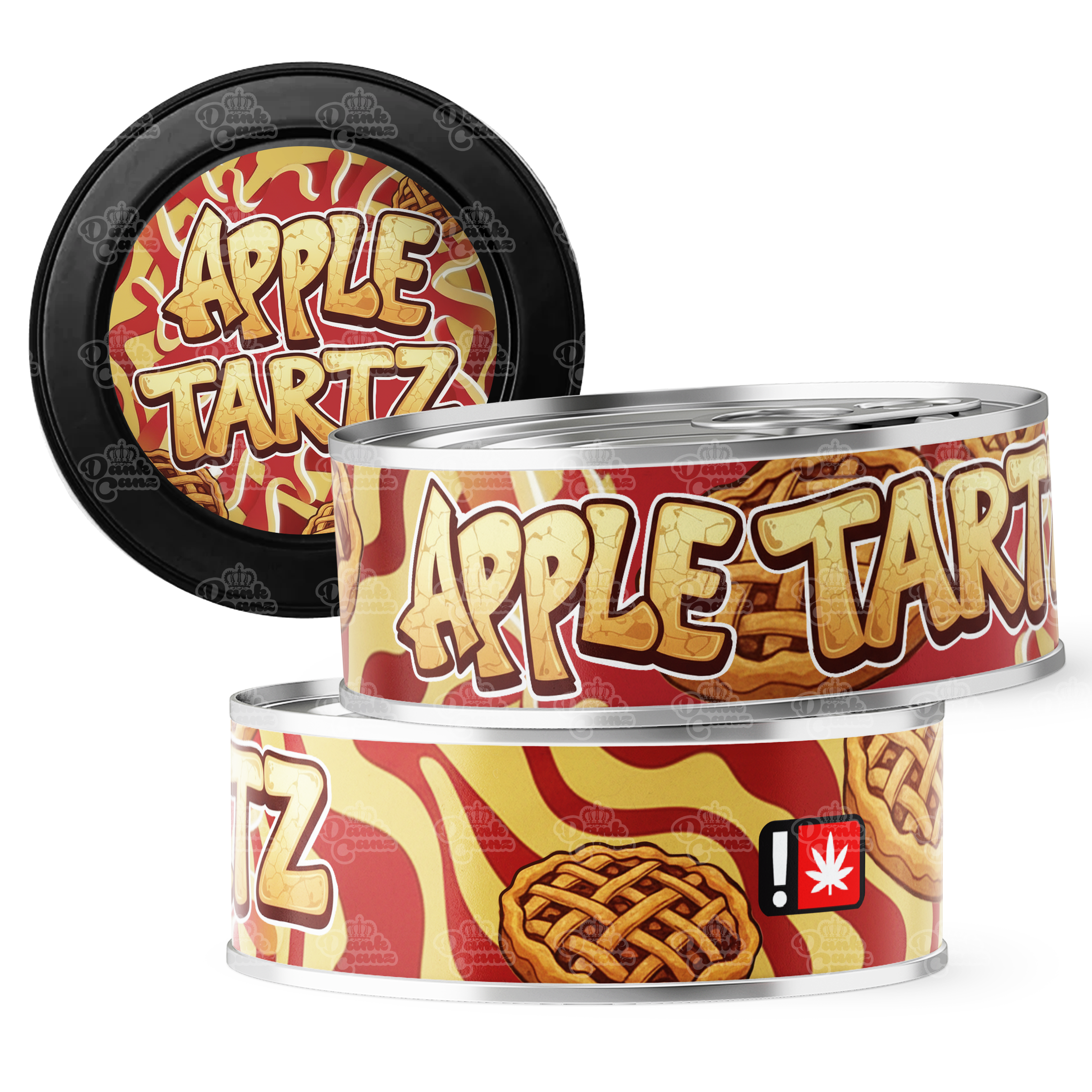 Apple Tartz 3.5g Self Seal Tins - DC Packaging Custom Cannabis Packaging