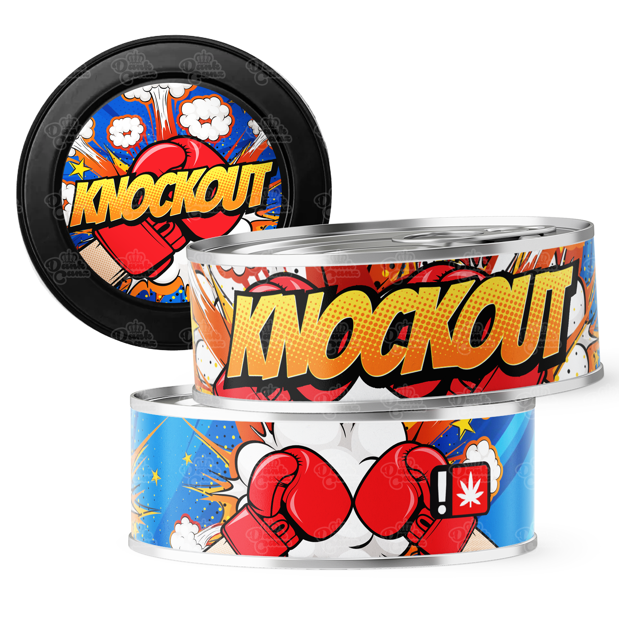 Knockout 3.5g Self Seal Tins - DC Packaging Custom Cannabis Packaging