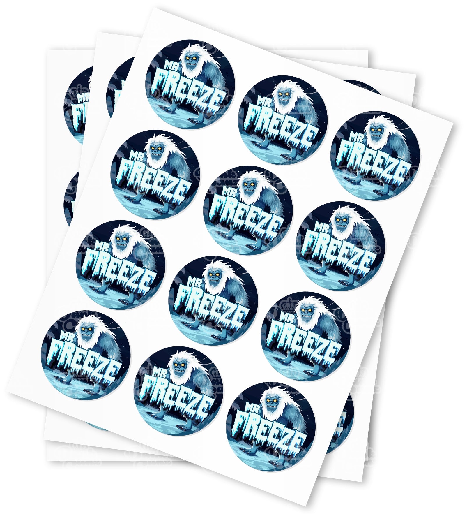 Mr Freeze Strain Stickers - DC Packaging Custom Cannabis Packaging