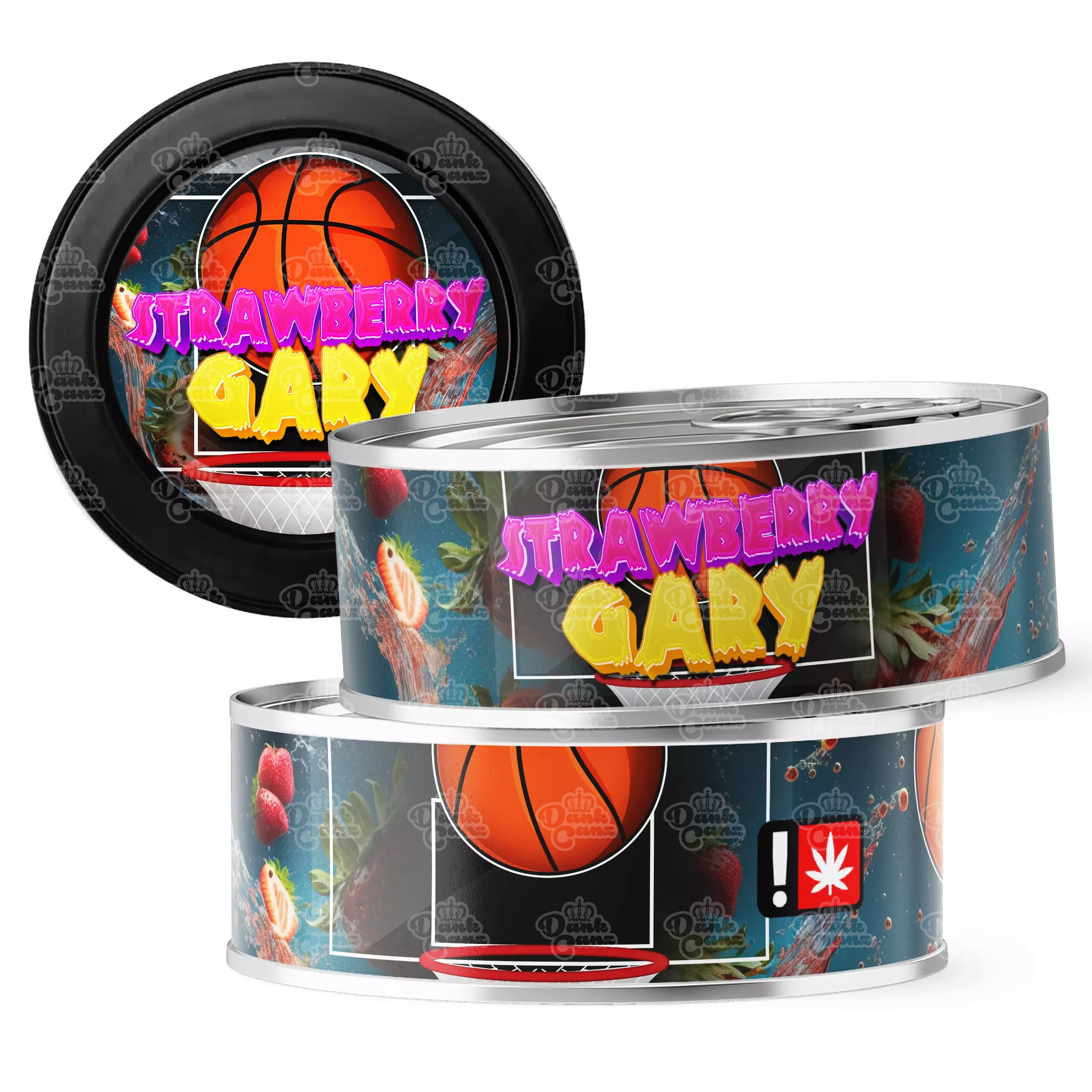 Strawberry Gary 3.5g Self Seal Tins - DC Packaging Custom Cannabis Packaging