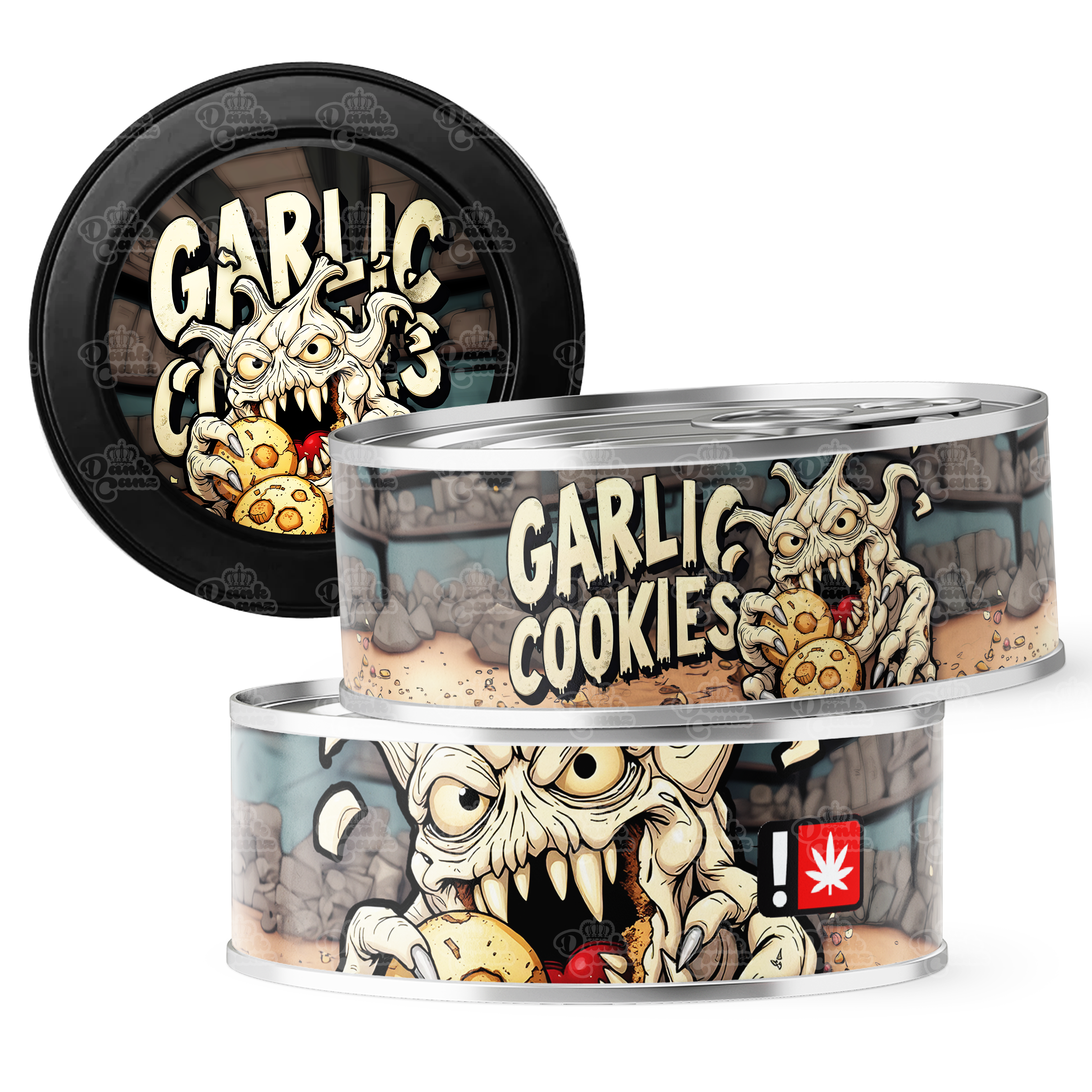 Garlic Cookies 3.5g Self Seal Tins - DC Packaging Custom Cannabis Packaging