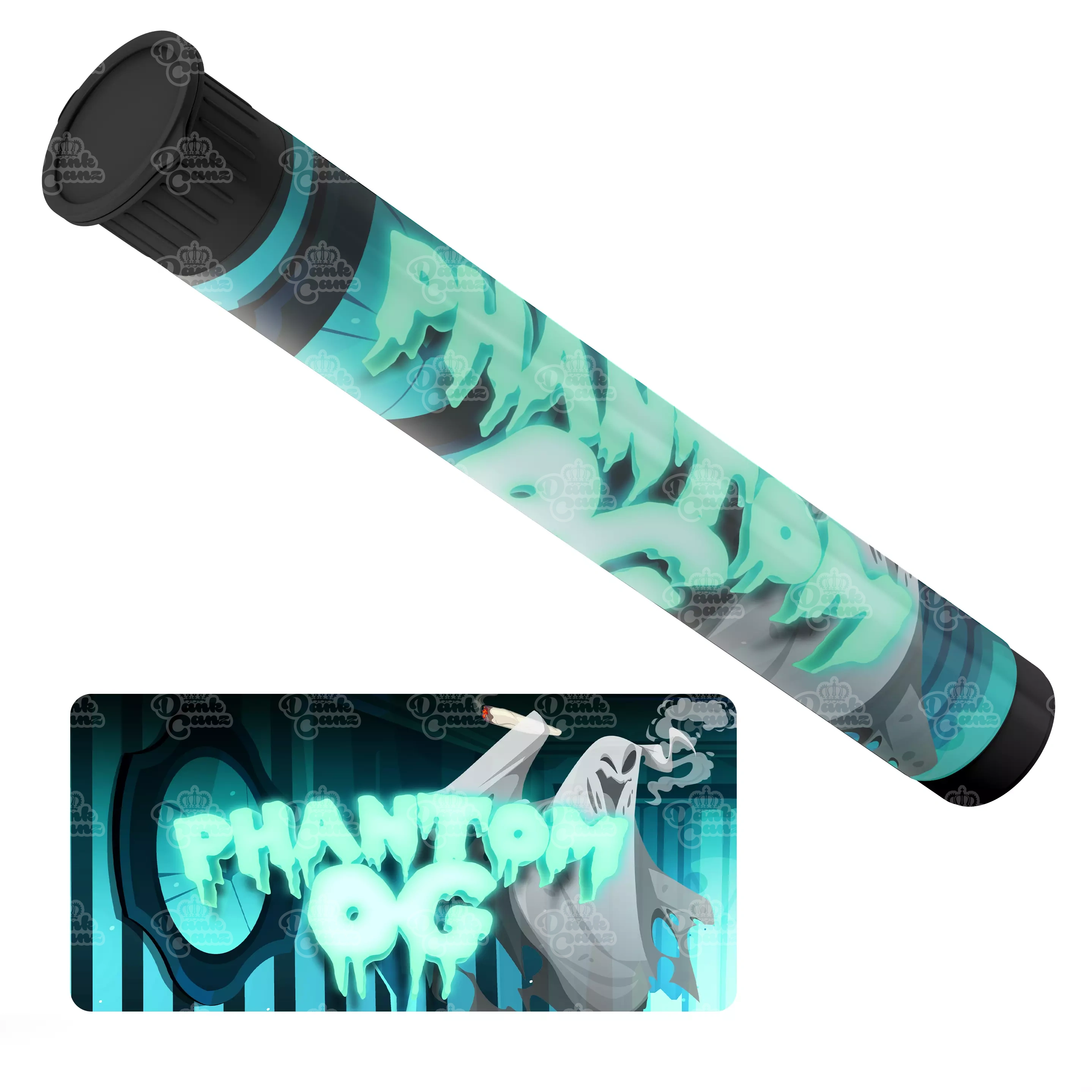 Phantom OG Pre Roll Tubes - Labelled - DC Packaging Custom Cannabis Packaging