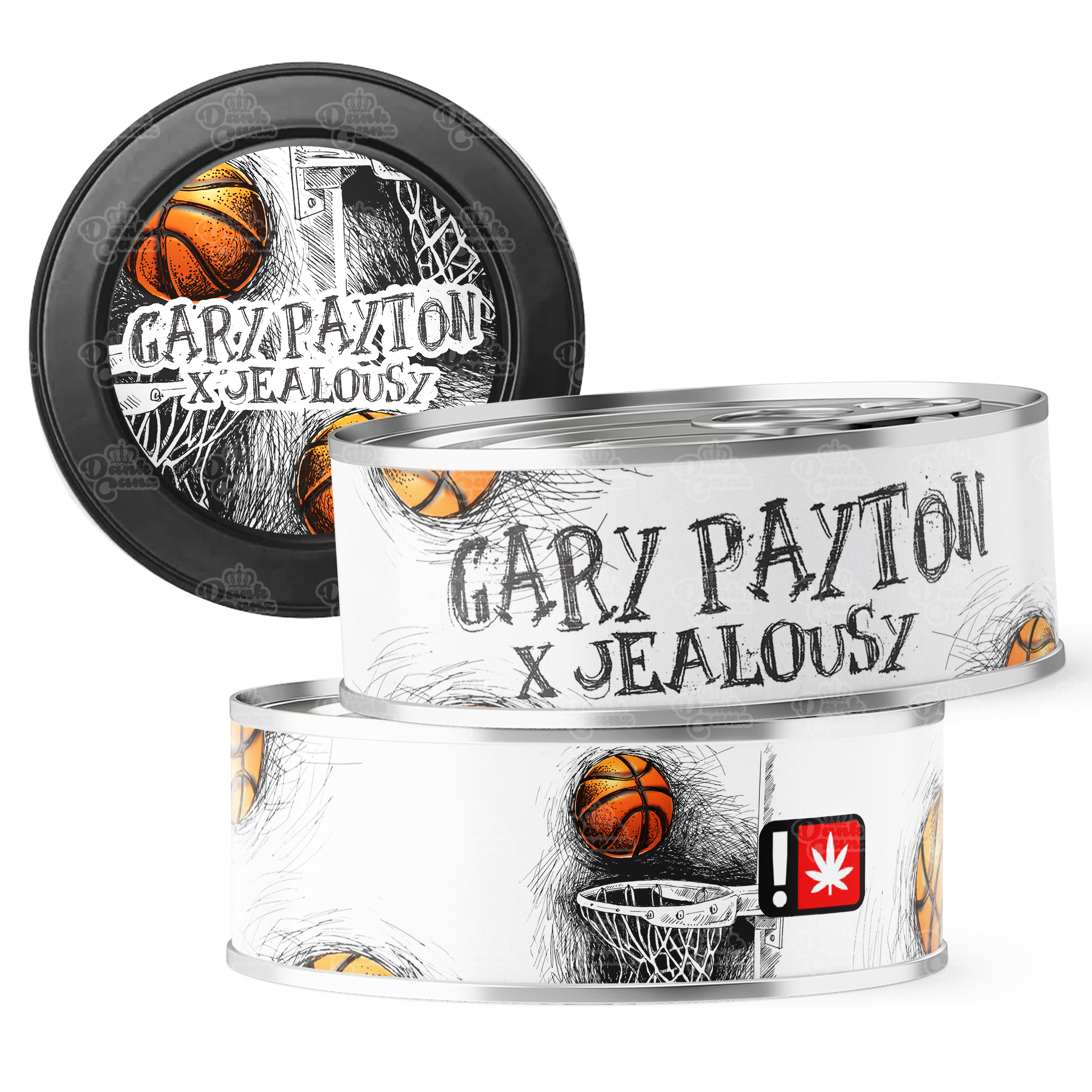 Gary Payton x Jealousy 3.5g Self Seal Tins - DC Packaging Custom Cannabis Packaging