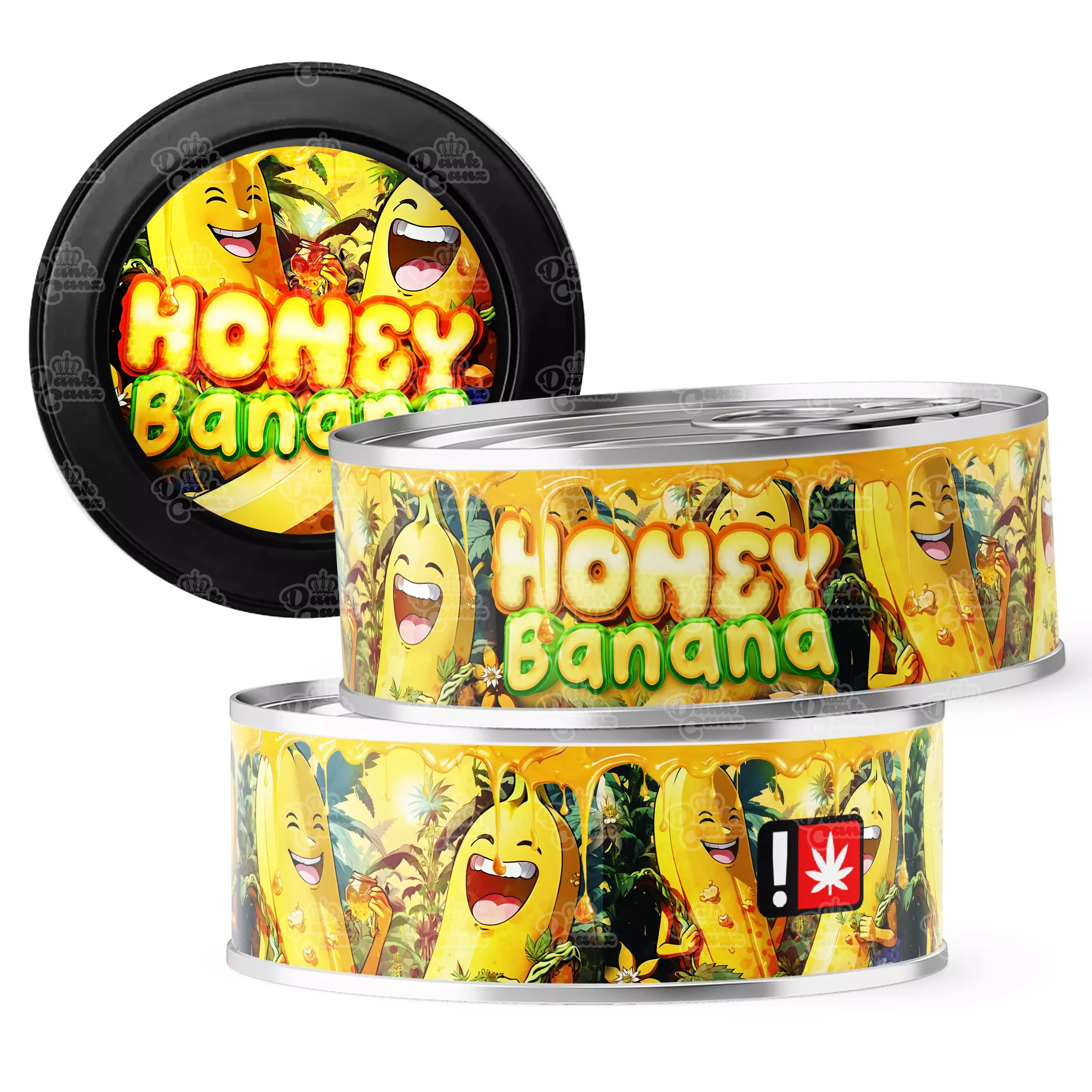 Honey Banana 3.5g Self Seal Tins - DC Packaging Custom Cannabis Packaging
