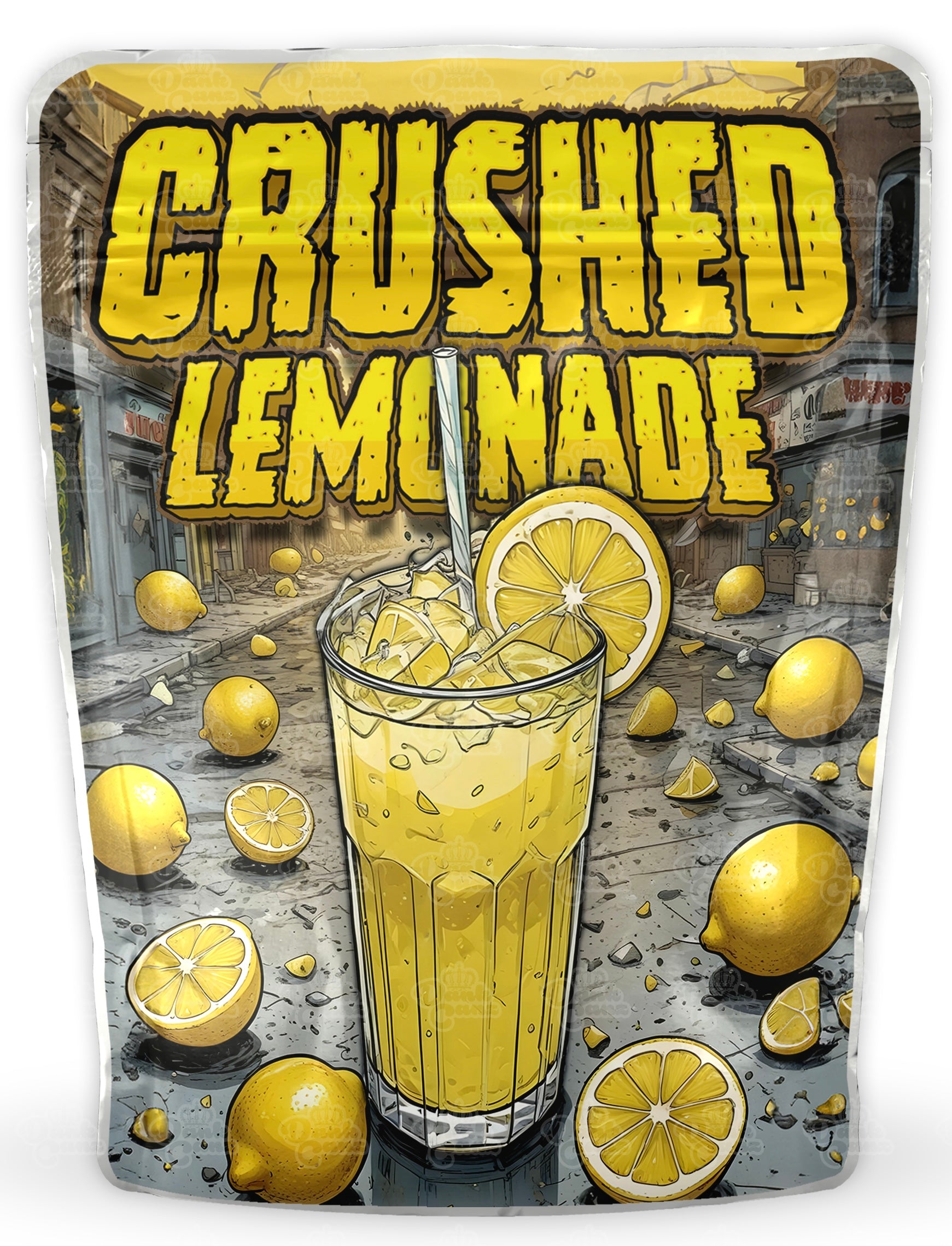 Crushed Lemonade Mylar Bags - DC Packaging Custom Cannabis Packaging
