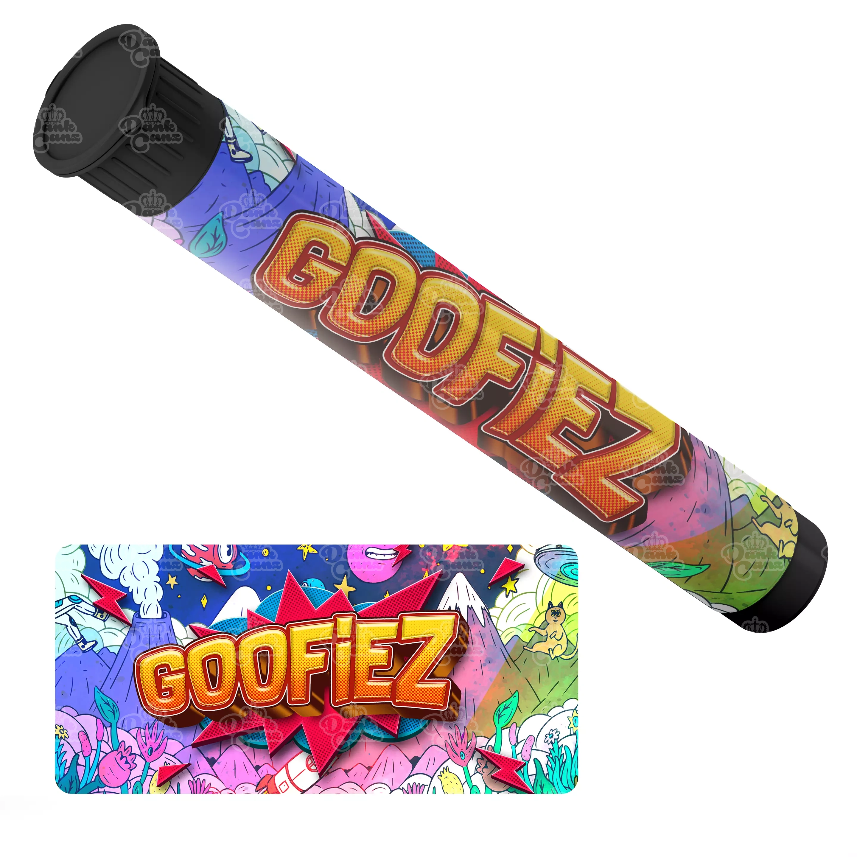 Goofiez Pre Roll Tubes - Labelled - DC Packaging Custom Cannabis Packaging