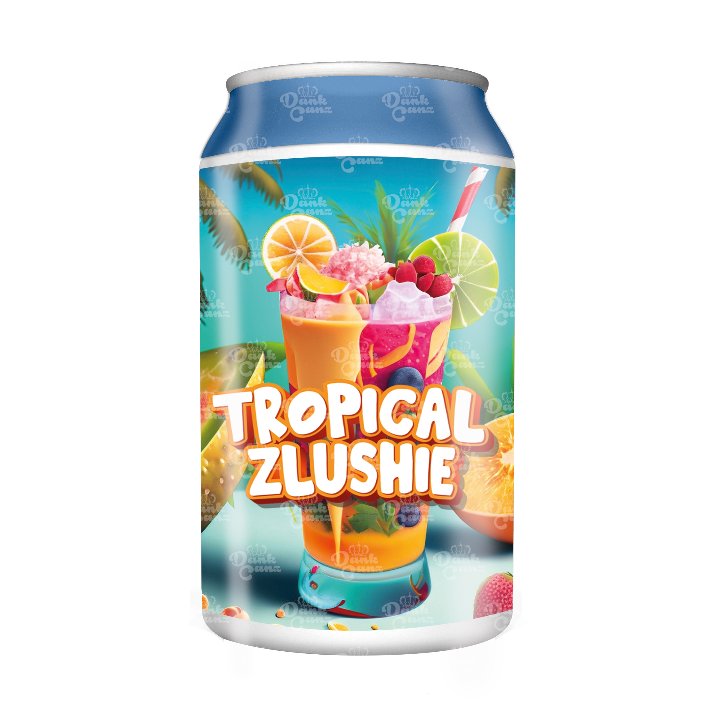 Tropical Zlushie 3.5g Plastic Soda Cans - DC Packaging Custom Cannabis Packaging