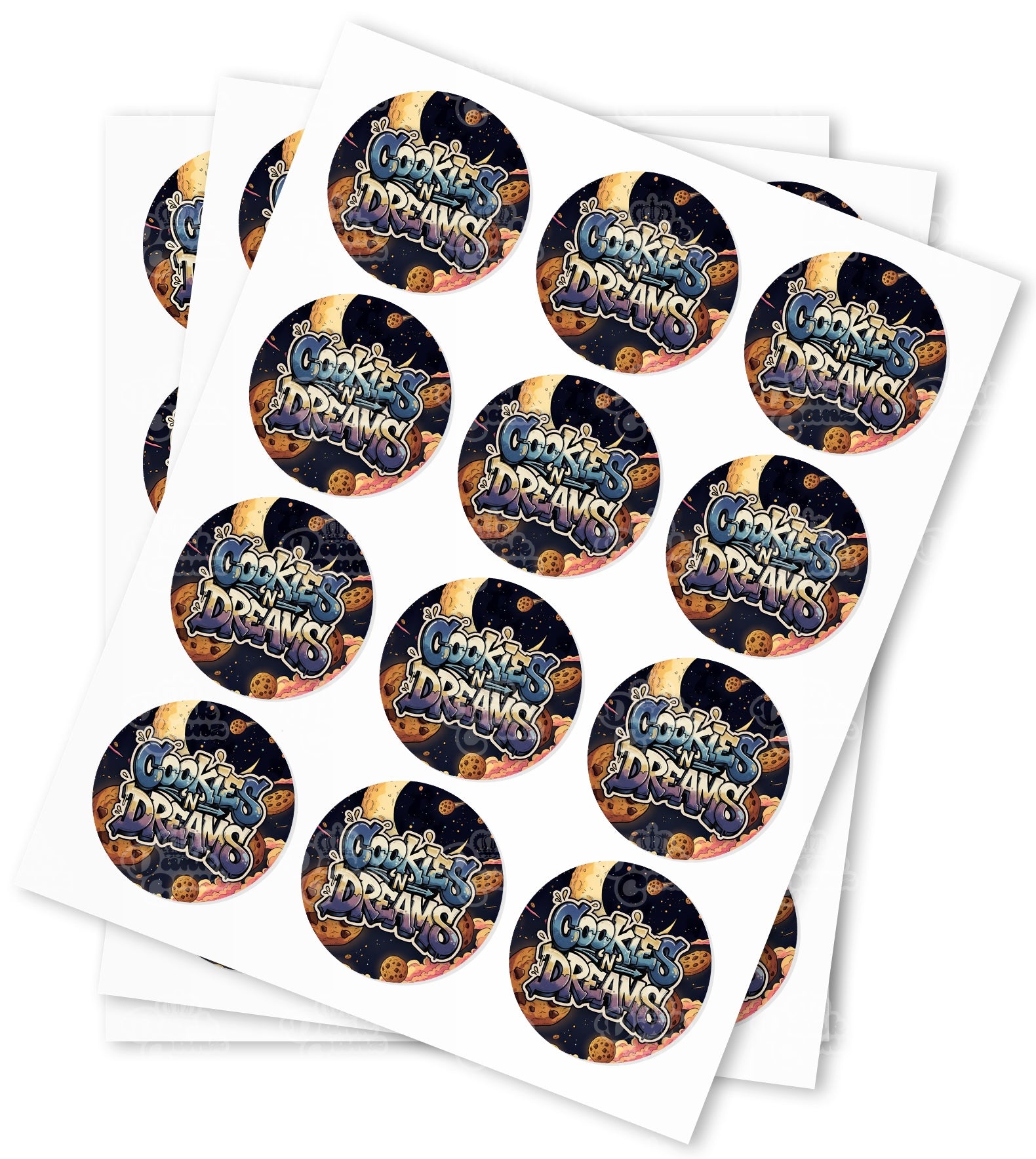 Cookies & Dreams Strain Stickers - DC Packaging Custom Cannabis Packaging