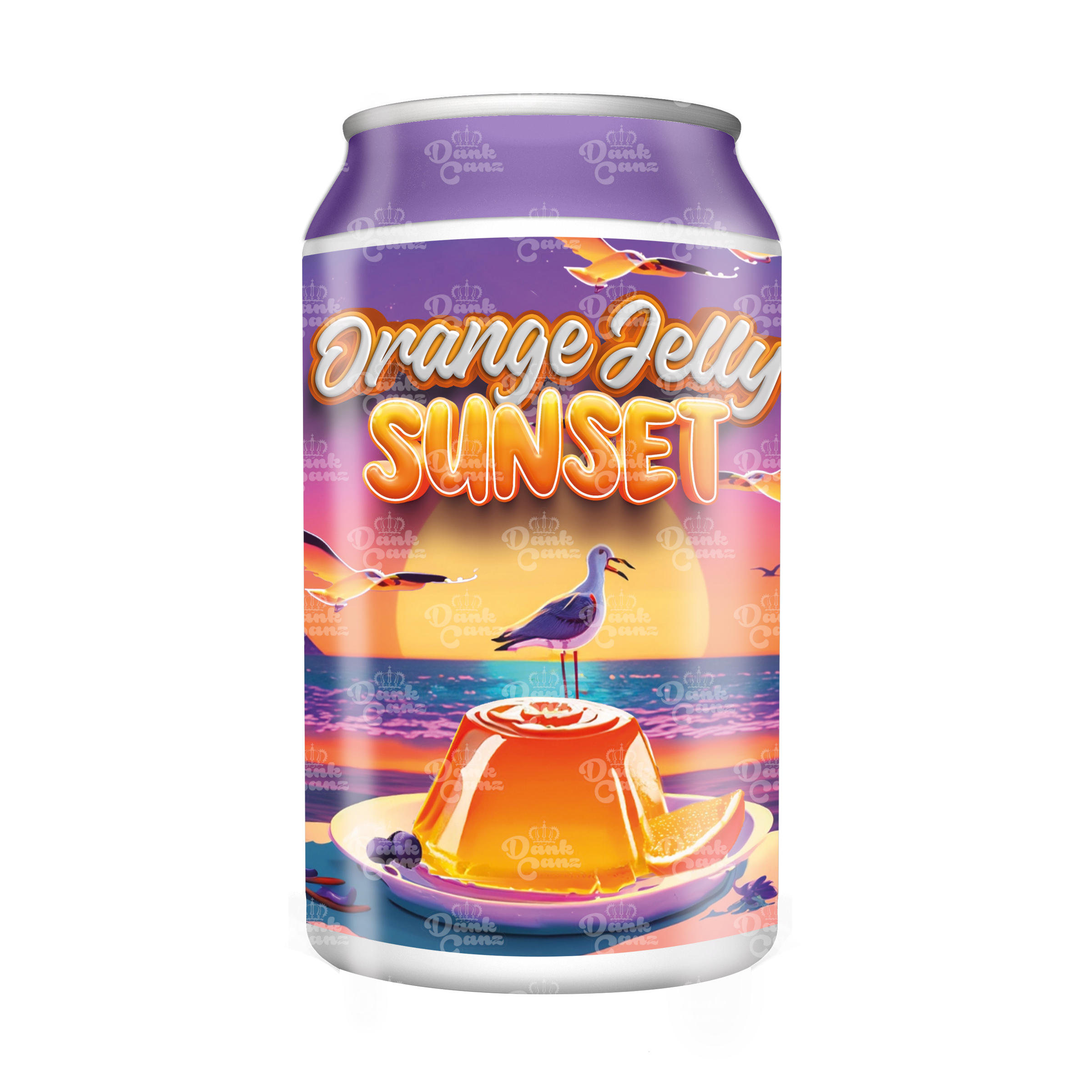 Orange Jelly Sunset 3.5g Plastic Soda Cans - DC Packaging Custom Cannabis Packaging