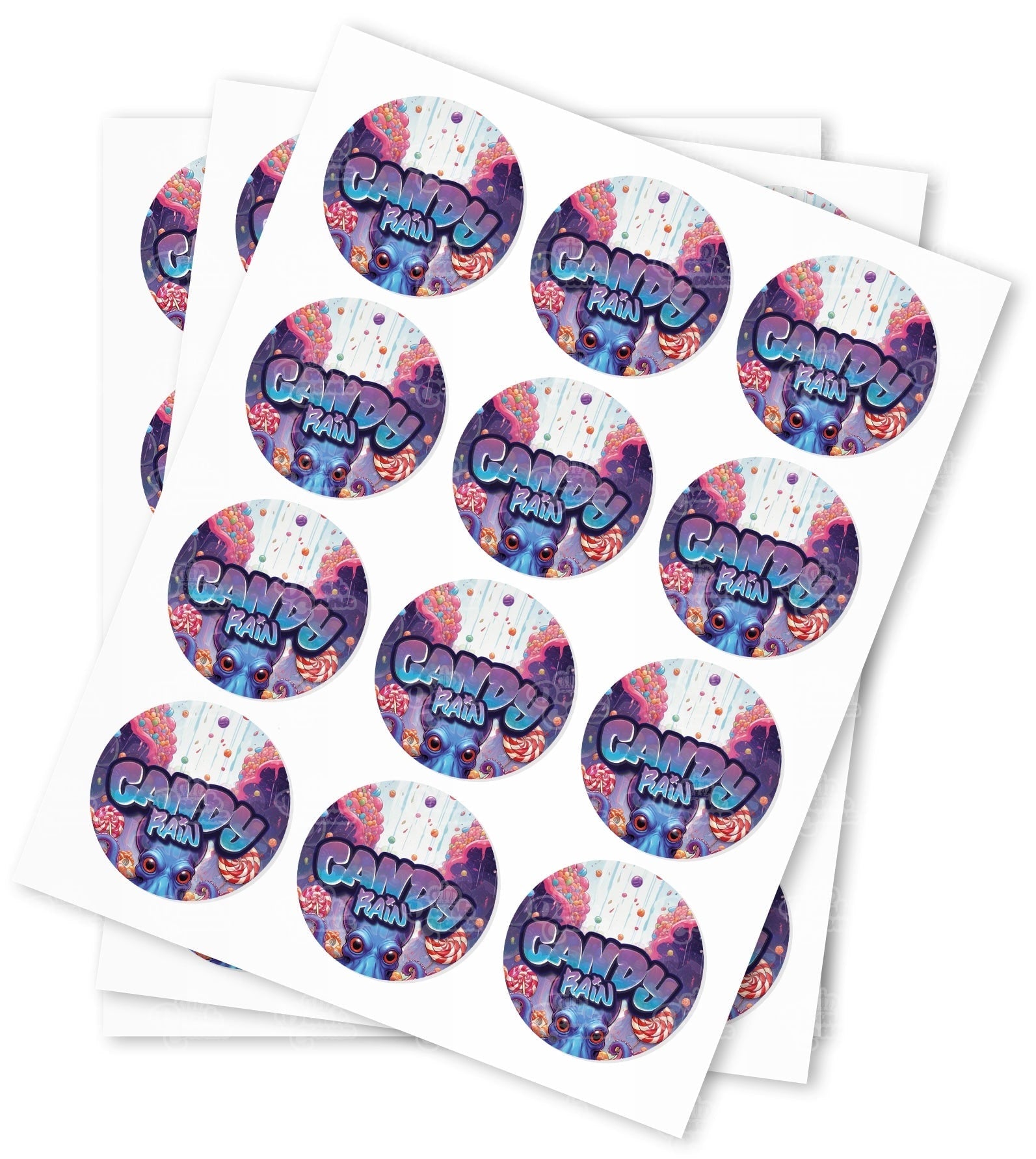 Candy Rain Strain Stickers - DC Packaging Custom Cannabis Packaging