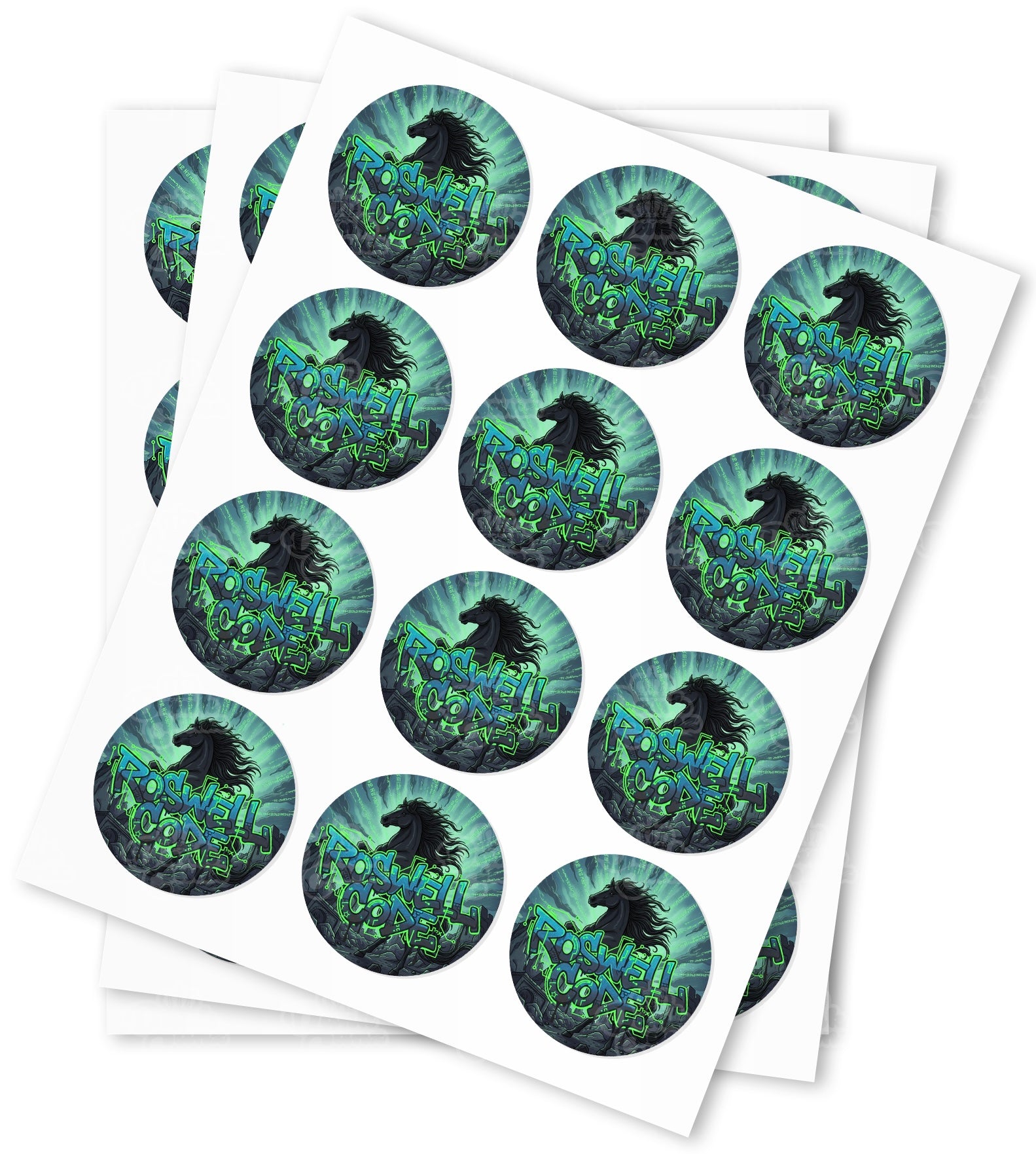 Roswell Code Strain Stickers - DC Packaging Custom Cannabis Packaging