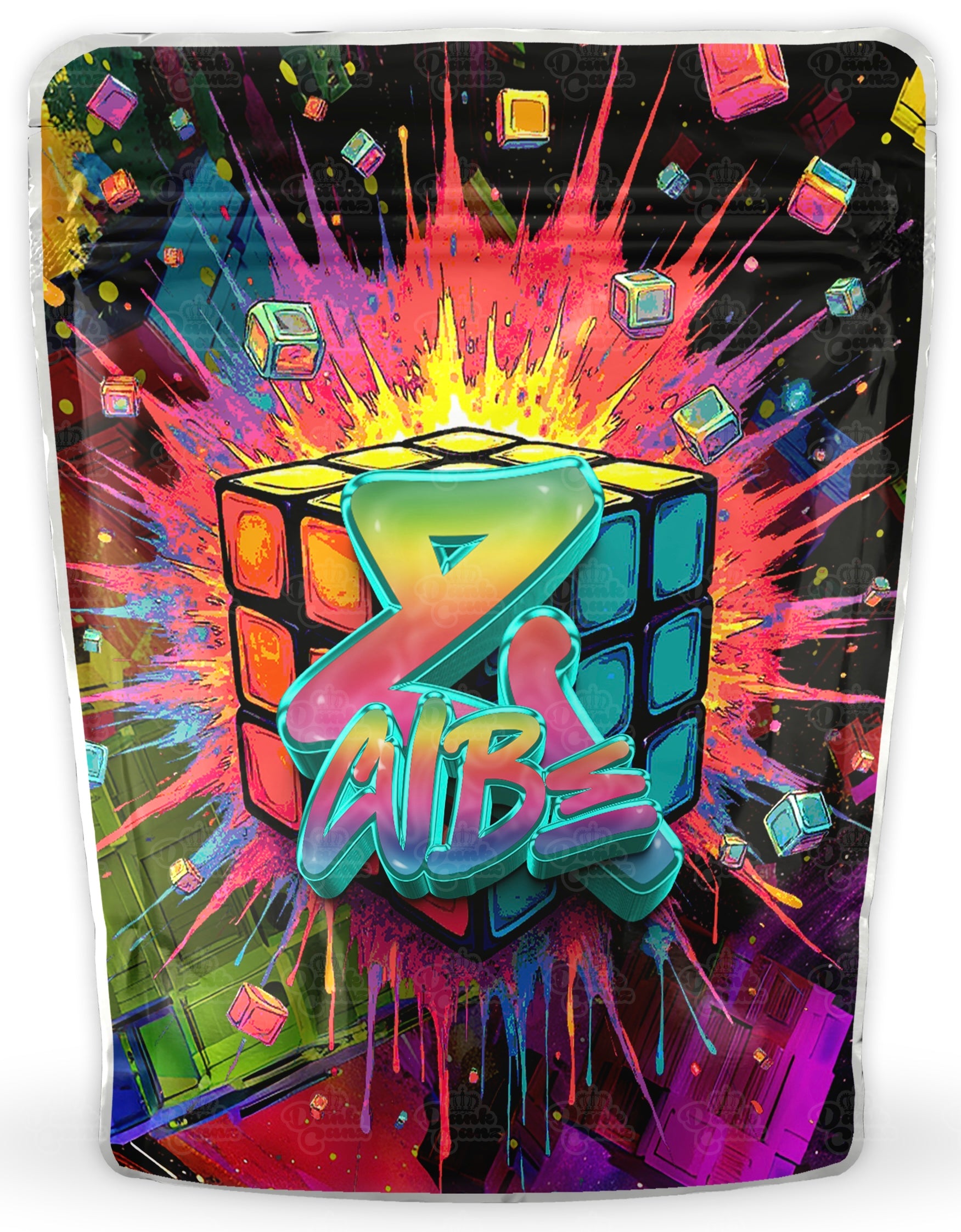 Z Cube Mylar Bags - DC Packaging Custom Cannabis Packaging