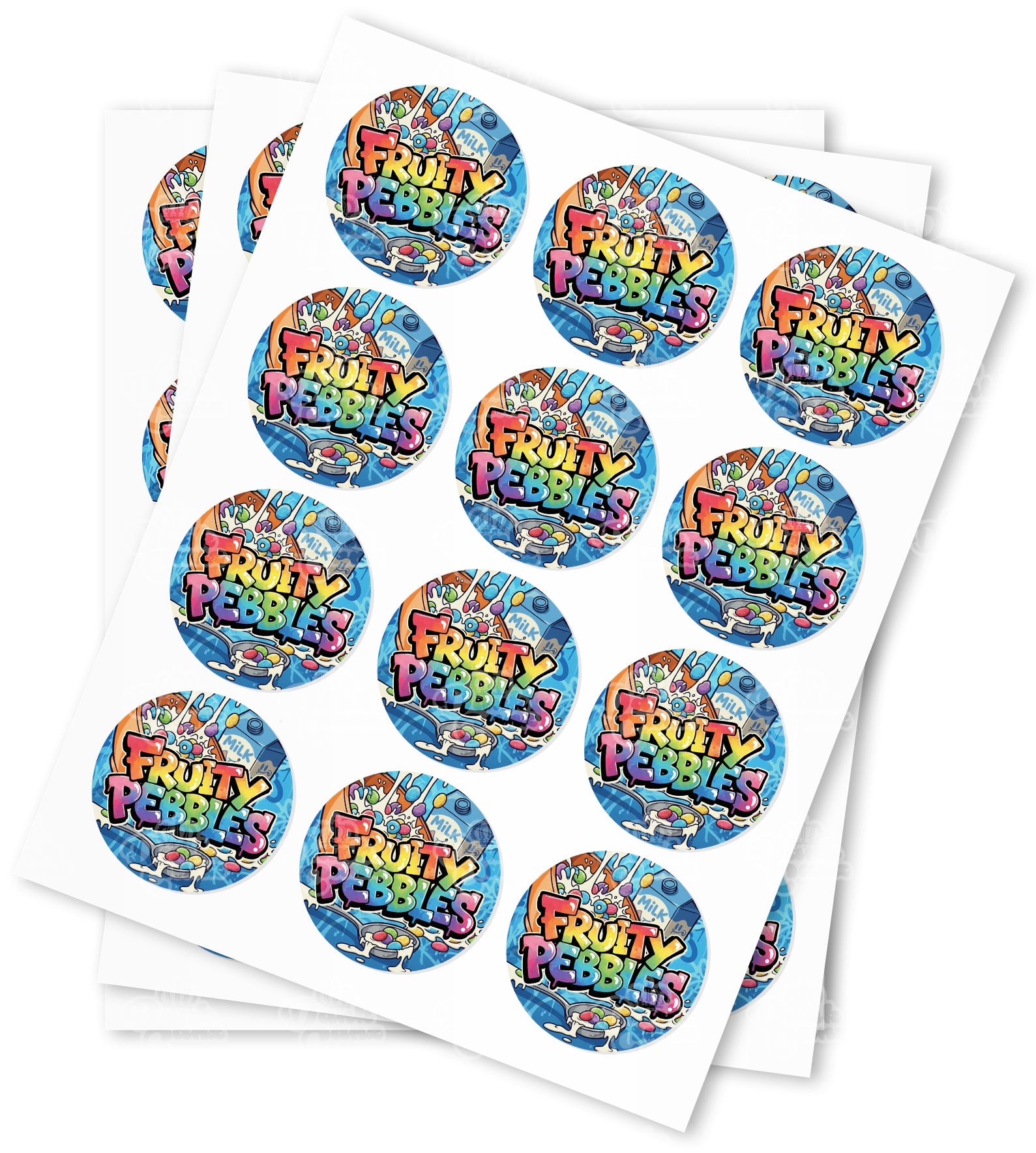 Fruity Pebbles Strain Stickers - DC Packaging Custom Cannabis Packaging