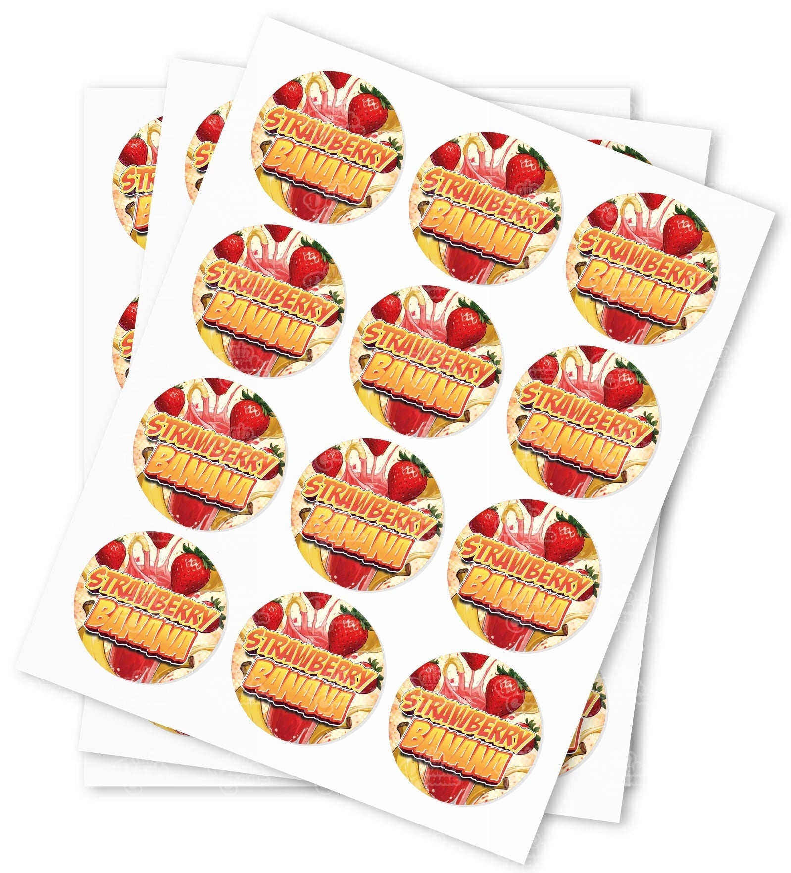 Strawberry Banana Stickers - DC Packaging Custom Cannabis Packaging