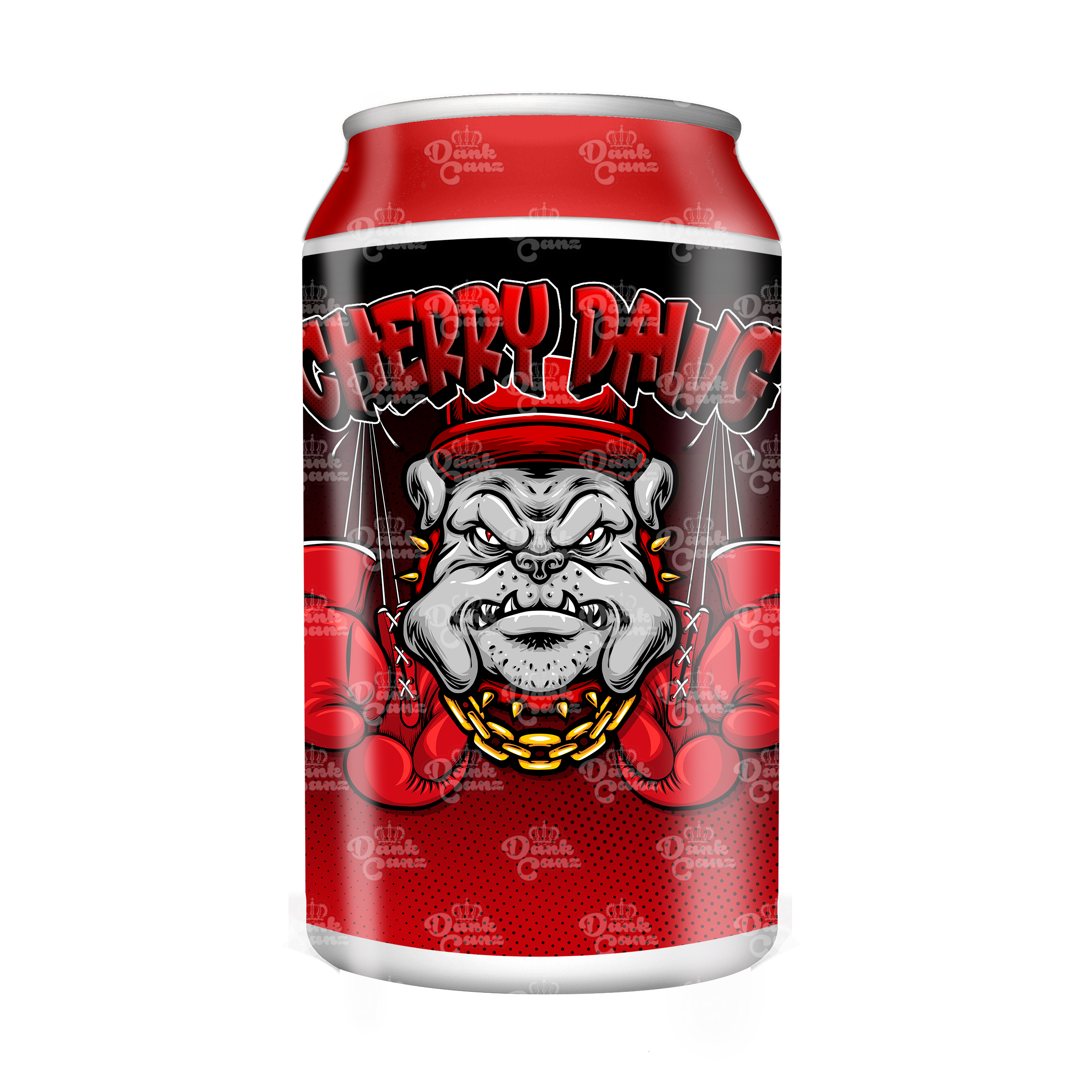 Cherry Dawg 3.5g Plastic Soda Cans - DC Packaging Custom Cannabis Packaging