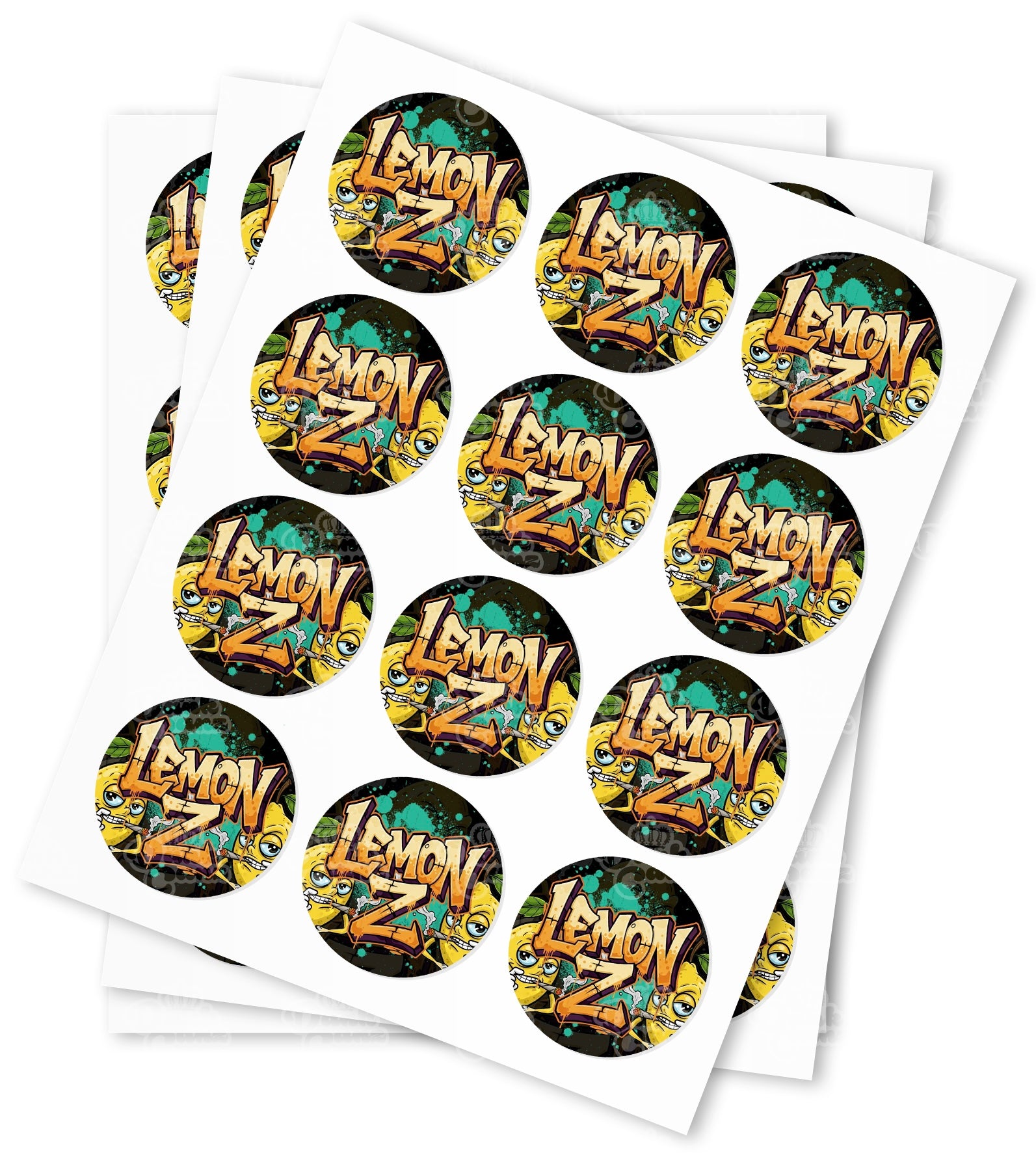 Lemon Z Strain Stickers - DC Packaging Custom Cannabis Packaging