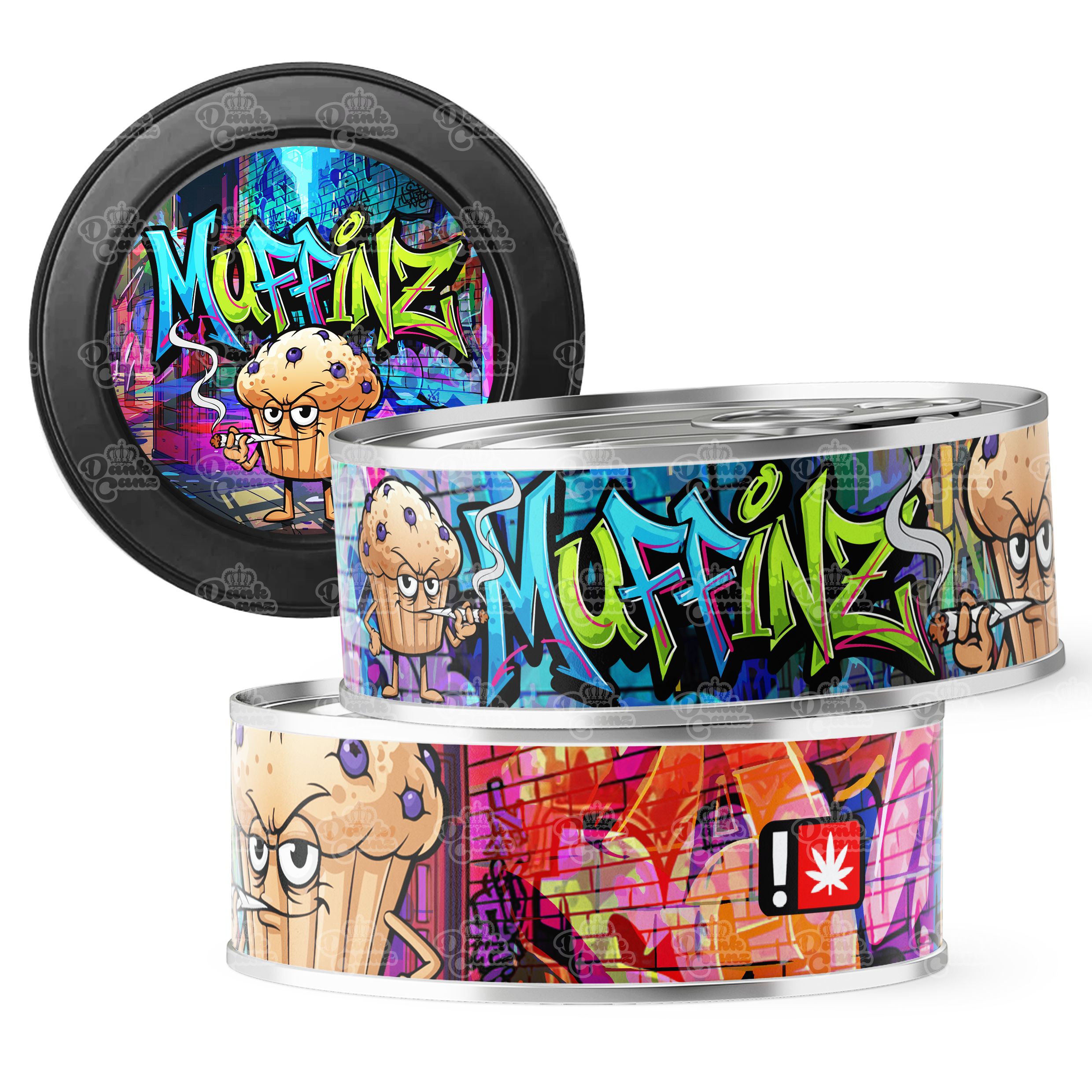 Muffinz 3.5g Self Seal Tins - DC Packaging Custom Cannabis Packaging