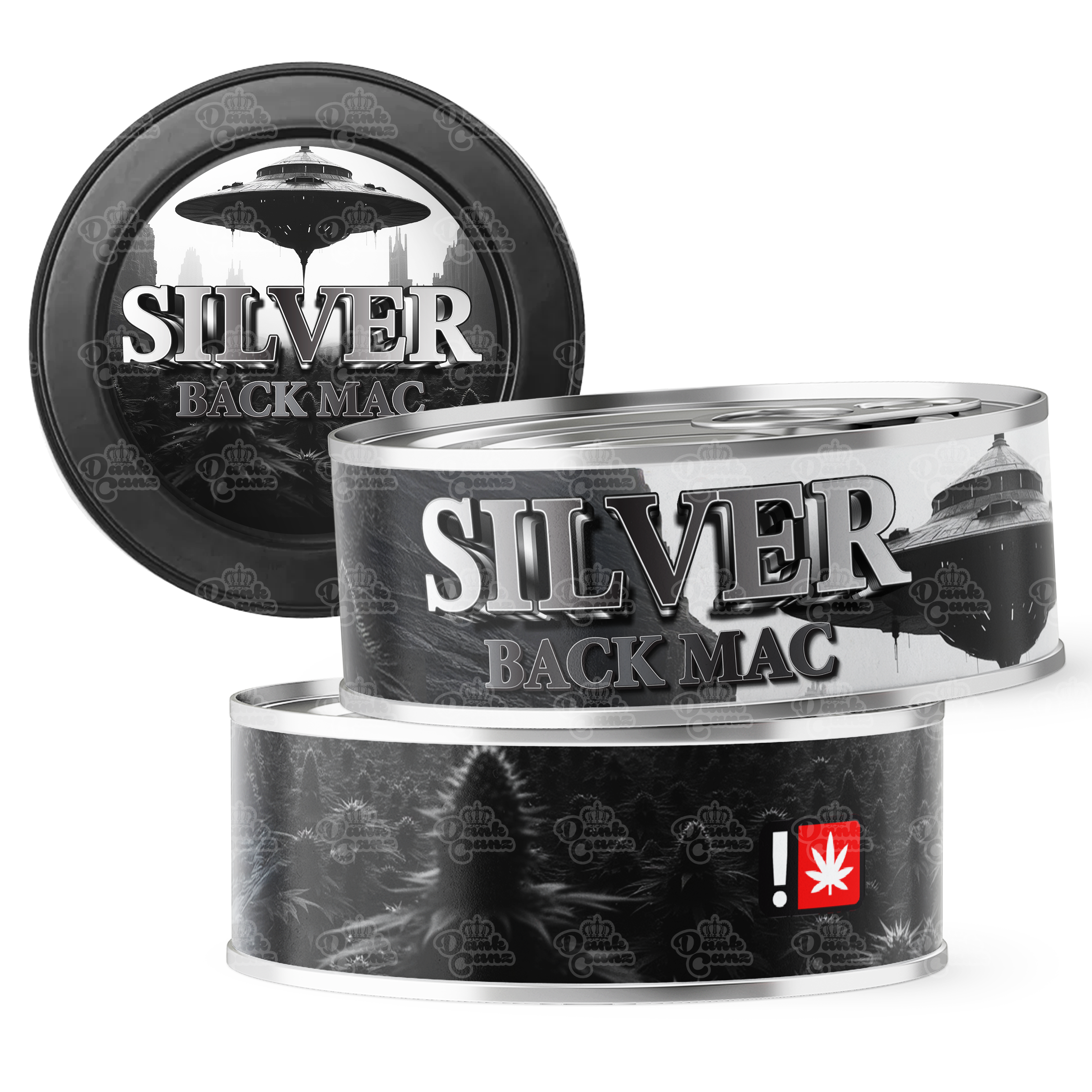 Silver Back Mac 3.5g Self Seal Tins - DC Packaging Custom Cannabis Packaging