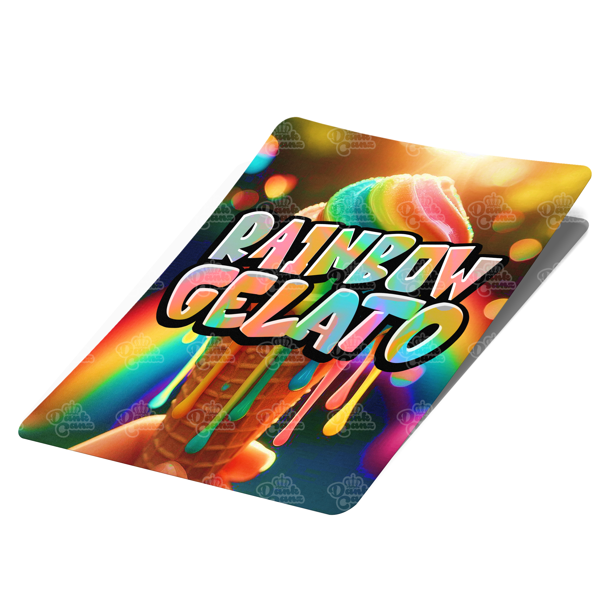 Rainbow Gelato Mylar Bag Labels - Labels only - DC Packaging Custom Cannabis Packaging