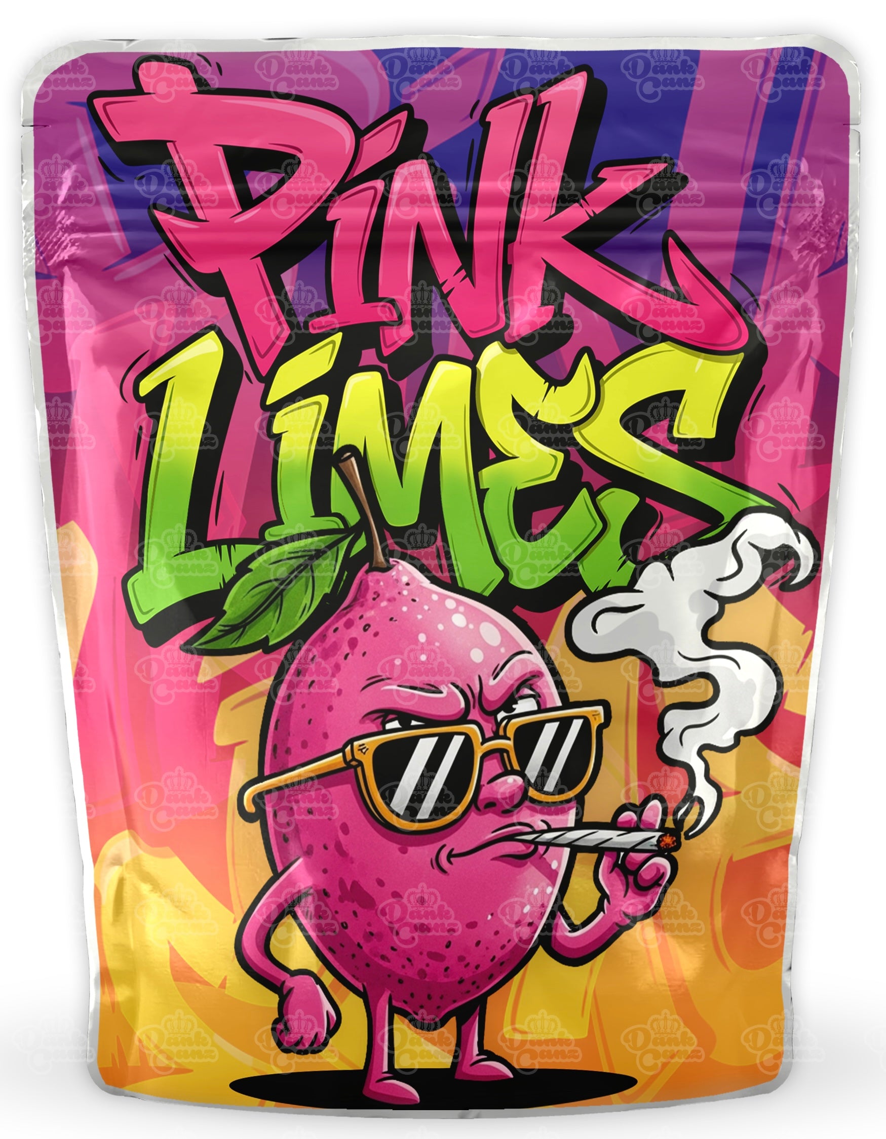 Pink Limes Mylar Bags - DC Packaging Custom Cannabis Packaging