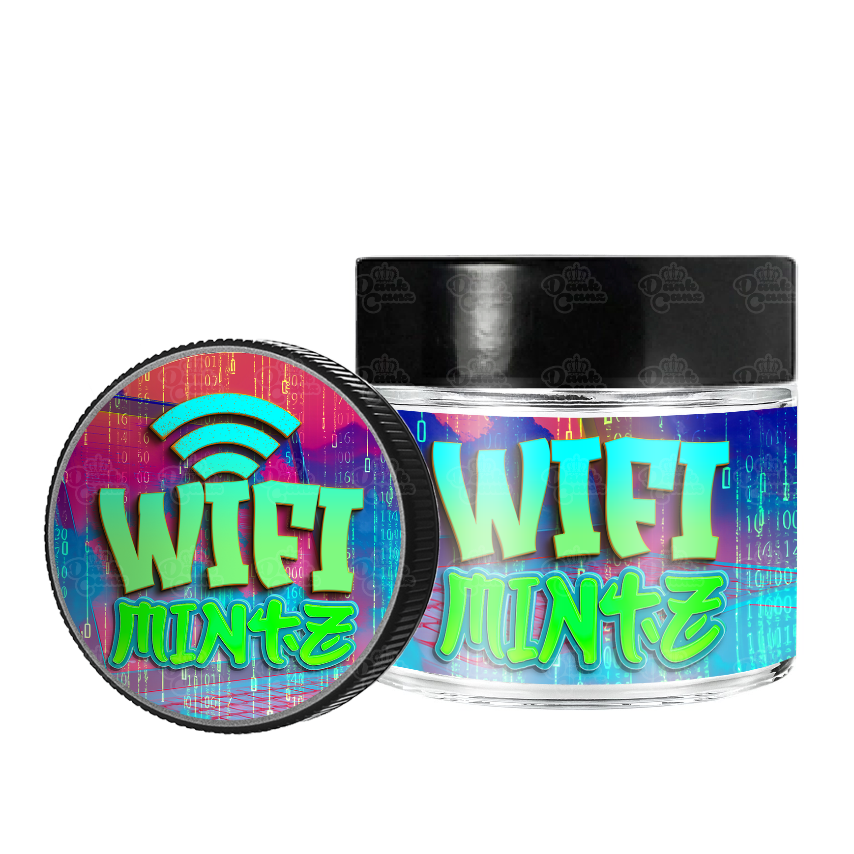 Wifi Mintz 3.5g/60ml Glass Jars - Labelled - DC Packaging Custom Cannabis Packaging