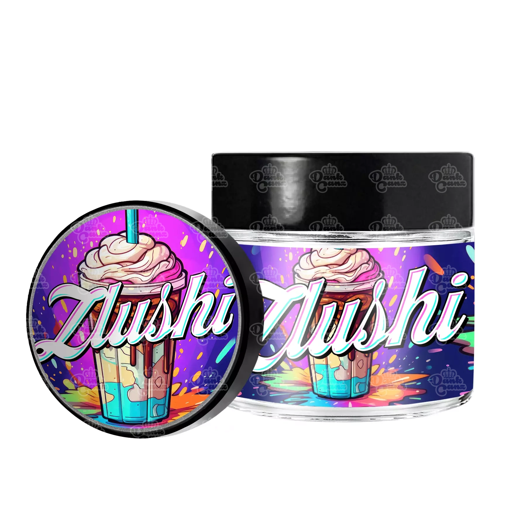 Zlushi 3.5g/60ml Glass Jars - Labelled - DC Packaging Custom Cannabis Packaging