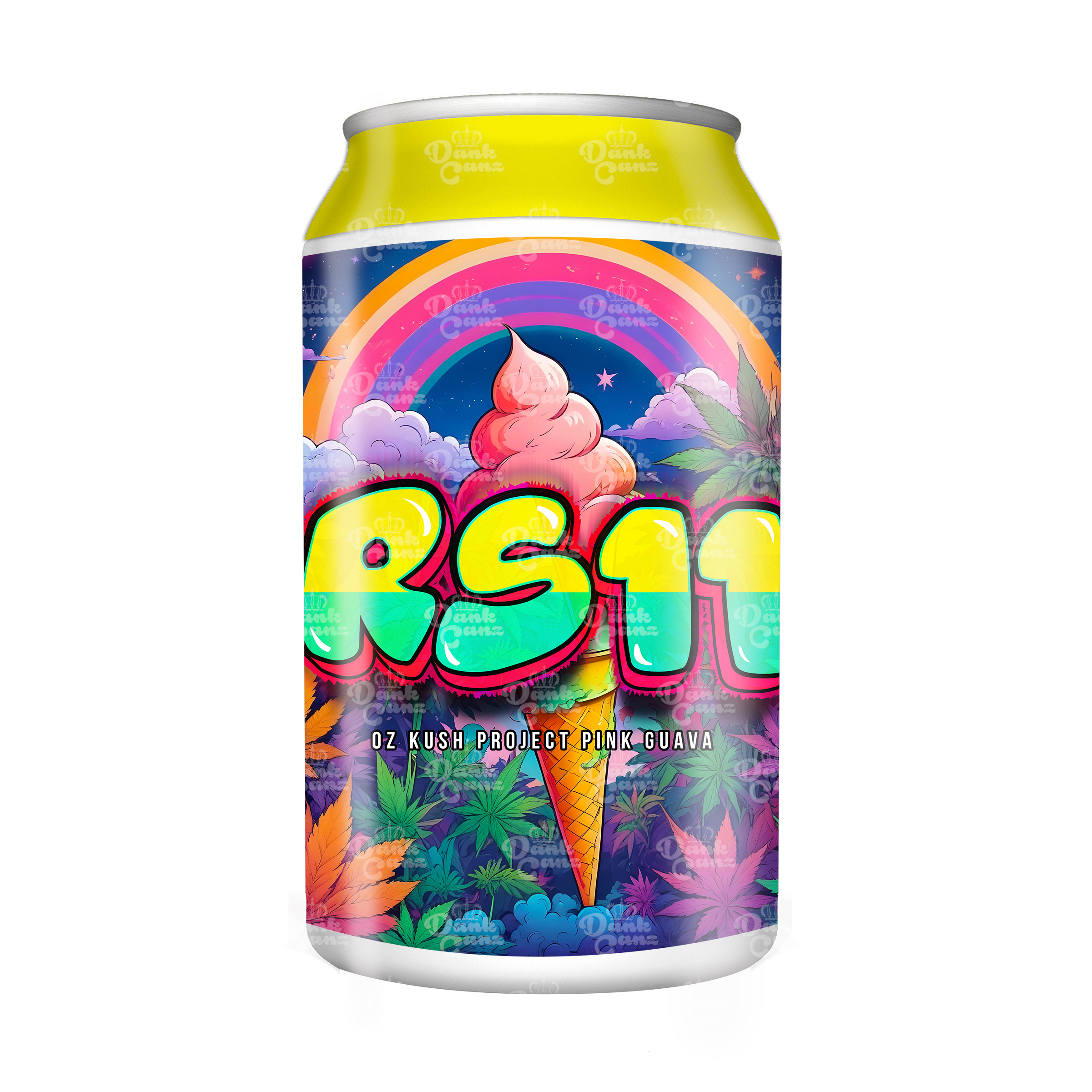 RS11 3.5g Plastic Soda Cans - DC Packaging Custom Cannabis Packaging