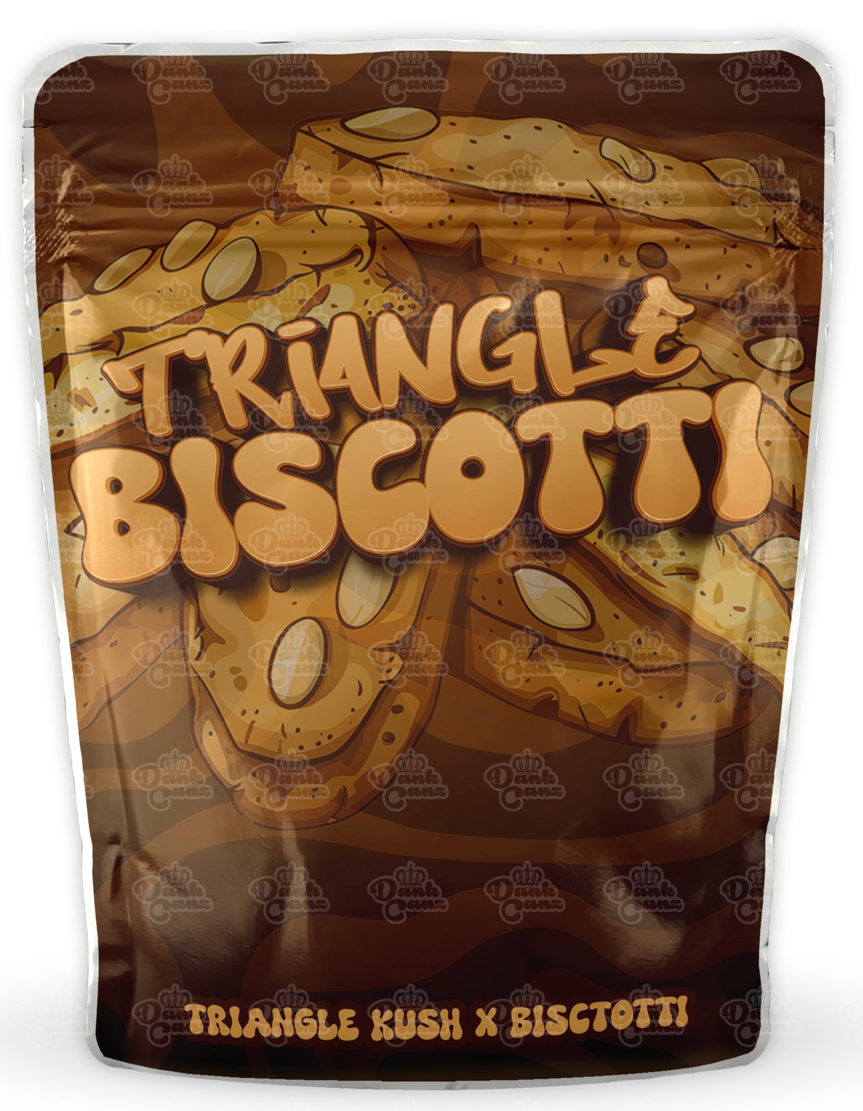 Triangle Biscotti Mylar Bags - DC Packaging Custom Cannabis Packaging